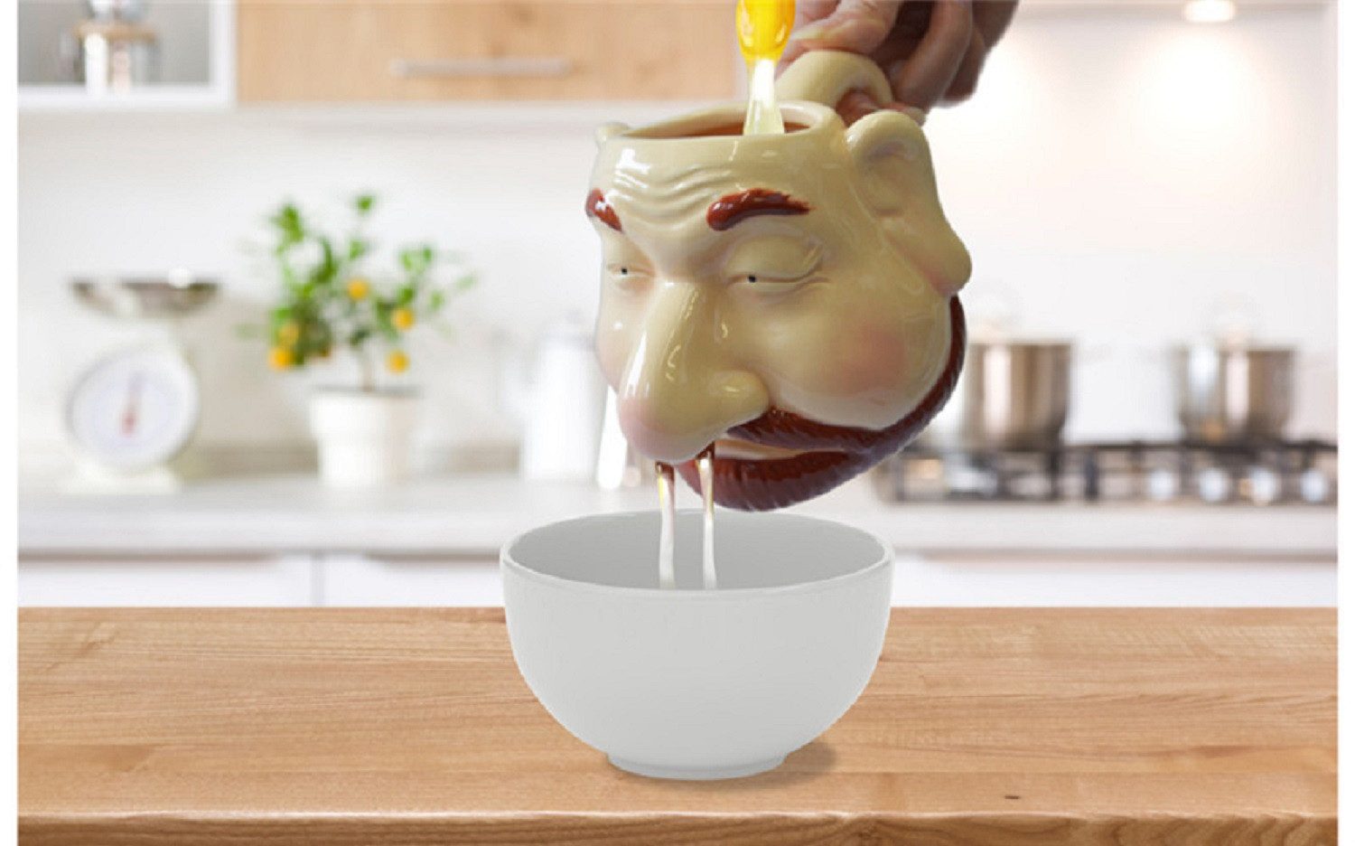 Winkee Eiertrenner Chefkoch, (Keramik, 1-tlg., Separator, Eigelbtrenner), ca. 12 x 16 x 11 cm