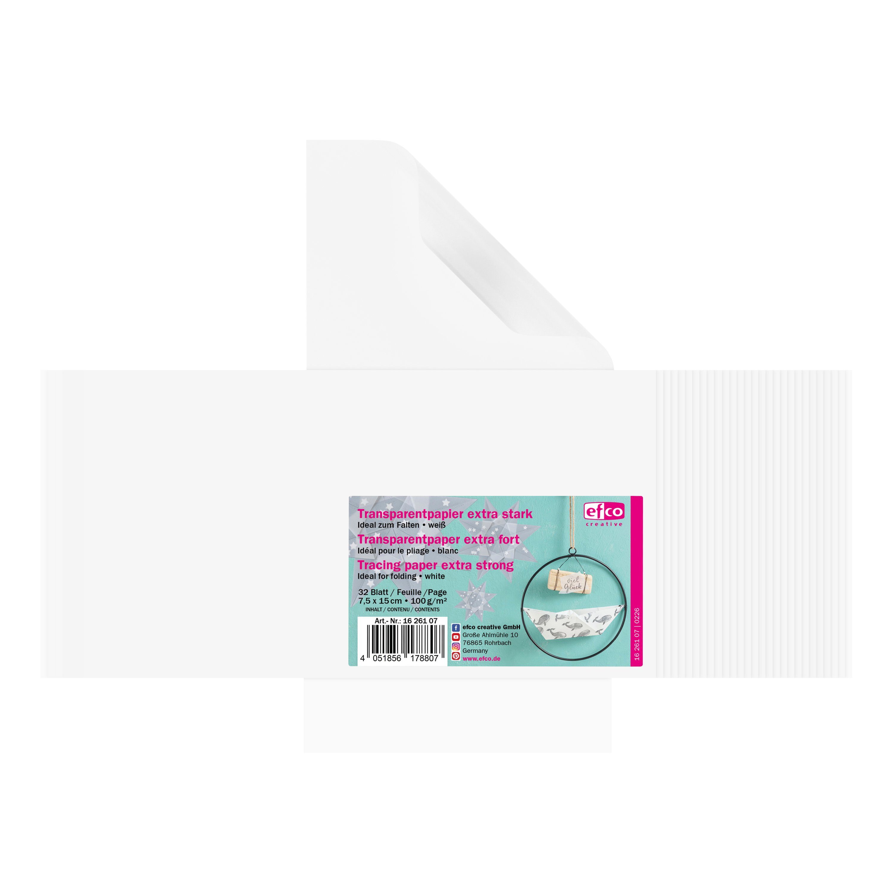 efco Kraftpapier Transparentpapier zum Falten, Extra Stark