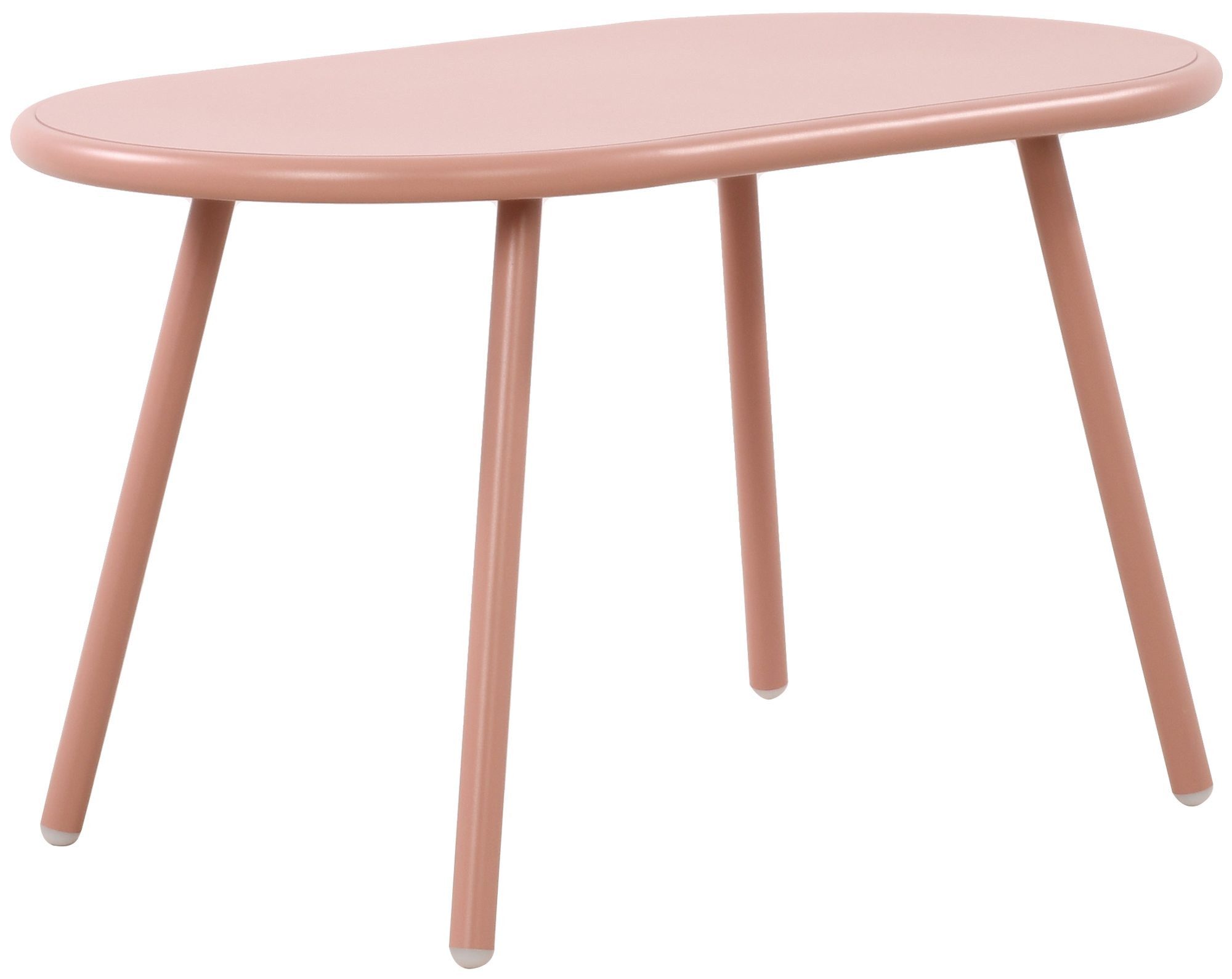 TPFLiving Couchtisch Velan (Tischplatte: Recyceltes Polypropylen, UV-beständig, wetterfest, Metall mit E-Coating, rost- & korrosionsbeständig, mit Bodenschonern), Maße (TxBxH): 45 x 80 x 45cm - Farbe: pink