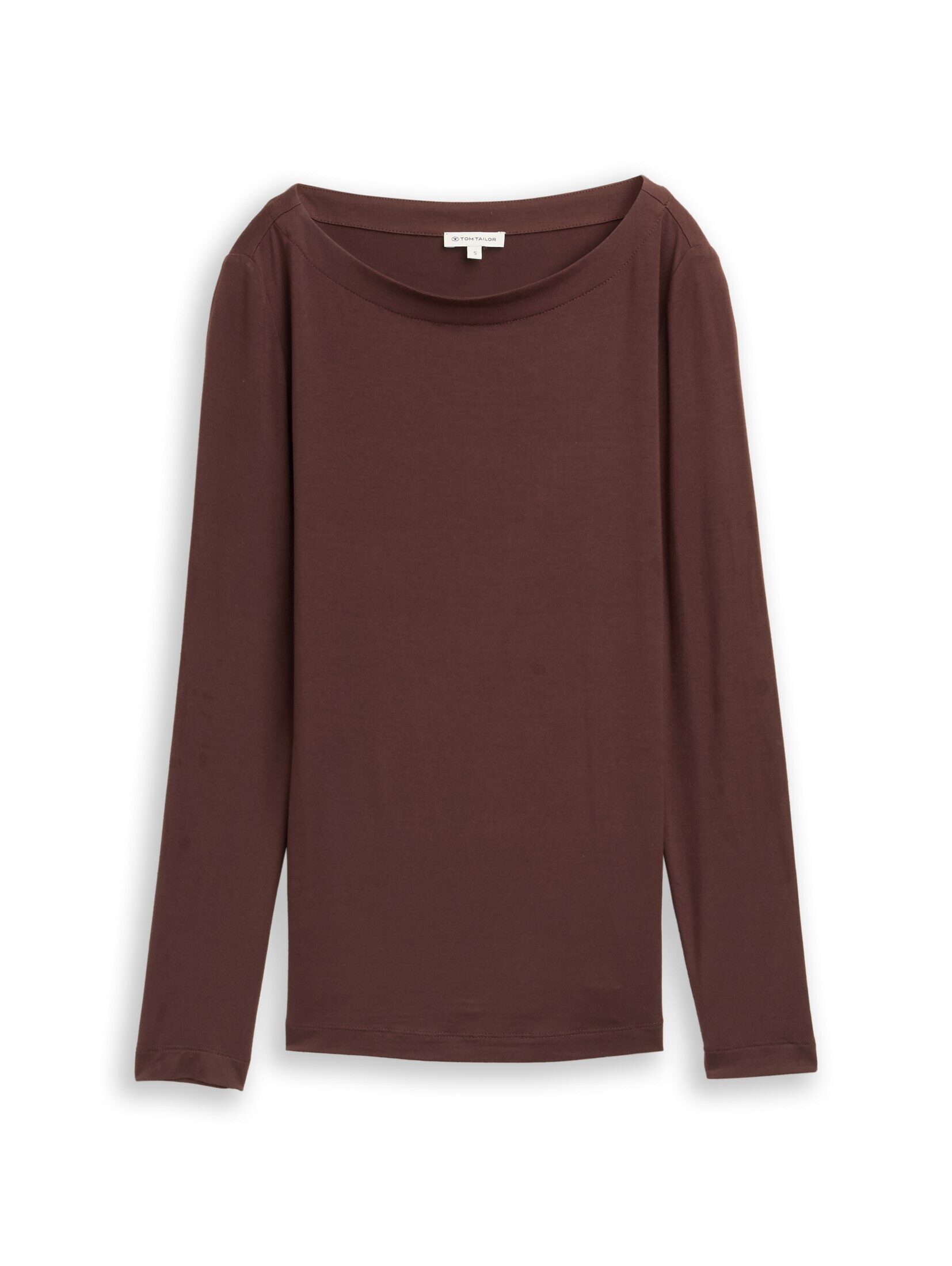 TOM TAILOR Langarmshirt T-Shirt Slim Fit Langarmshirt mit U-Boot-Ausschnitt günstig online kaufen