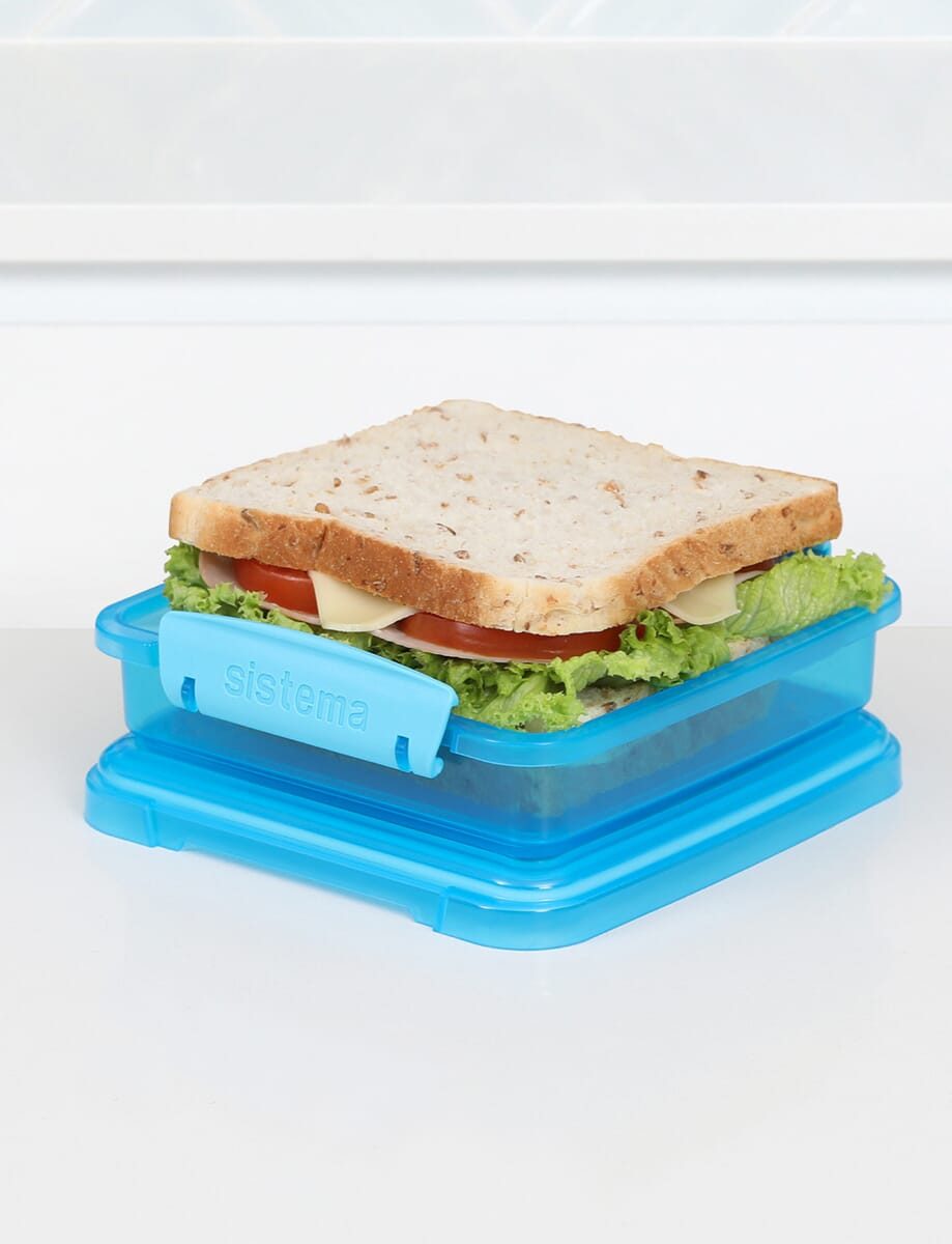 sistema Lunchbox Sistema 450ml Sandwich Box - Blue