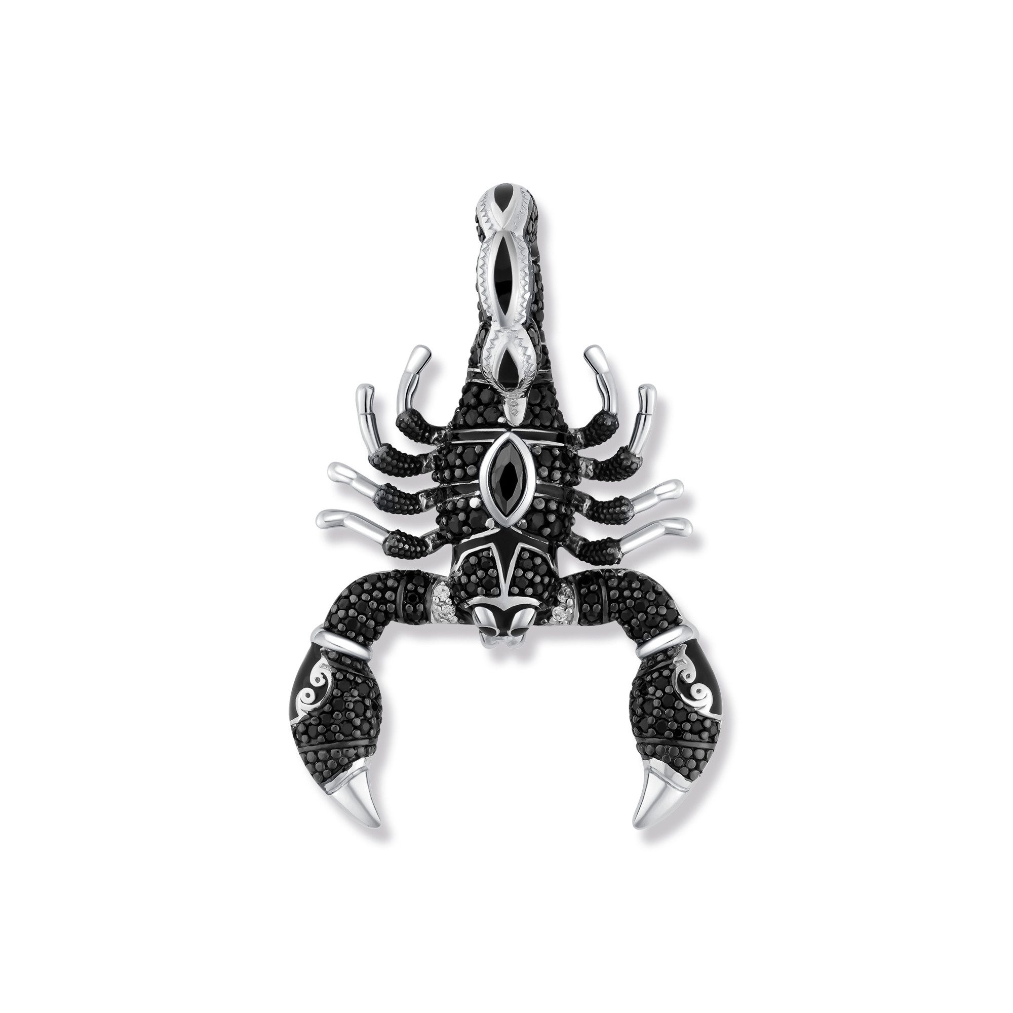 Seinerzeit FLORA & FAUNA Kettenanhänger Spike Skorpion Anhänger (1-tlg), Material: 925 Sterling Silber, rhodiniert, geschwärzt