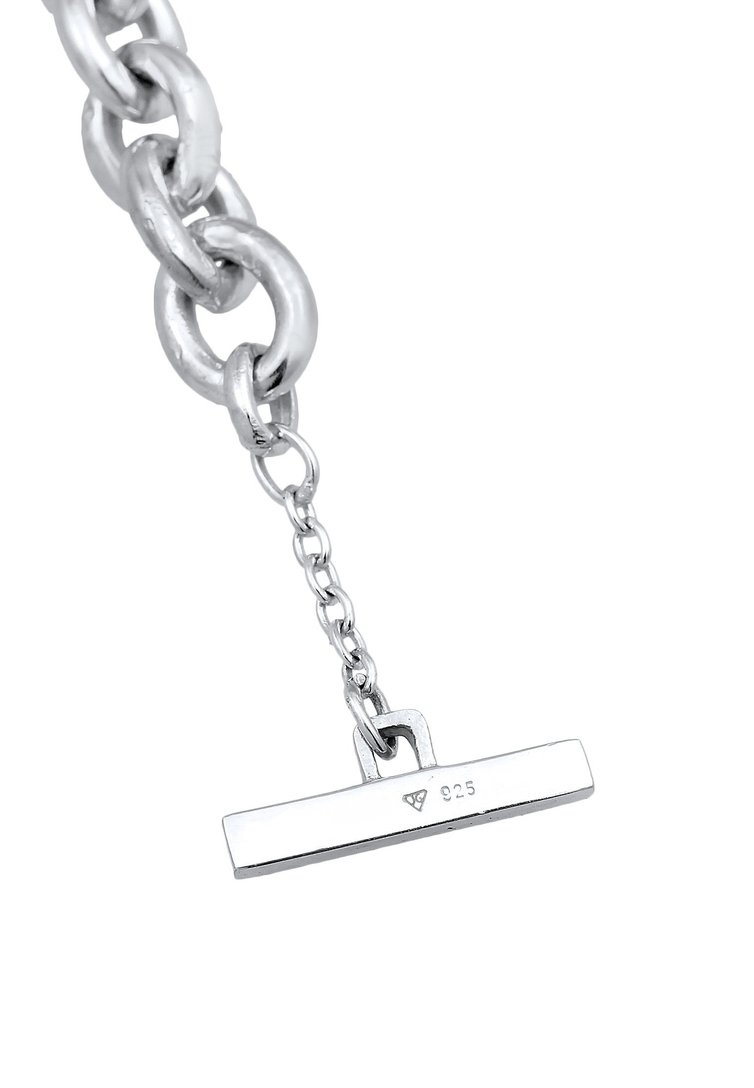 Elli Premium Kette Anhänger Unisex rhodiniert ohne Grob Ankerkette 925 Glieder Silber