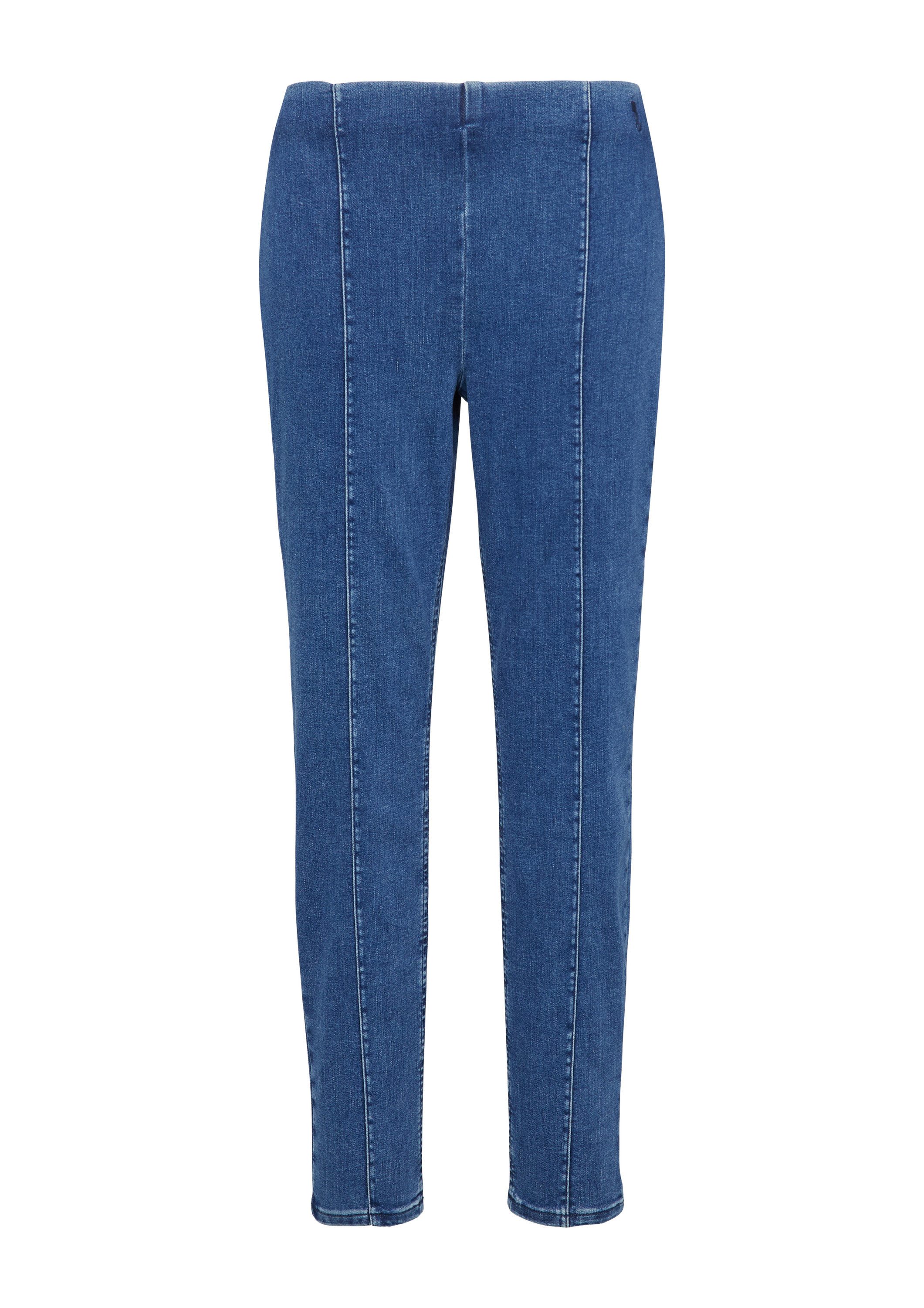 comma Skinny-fit-Jeans Jeans-Hose Elastische Jeggings mit Ziernähten