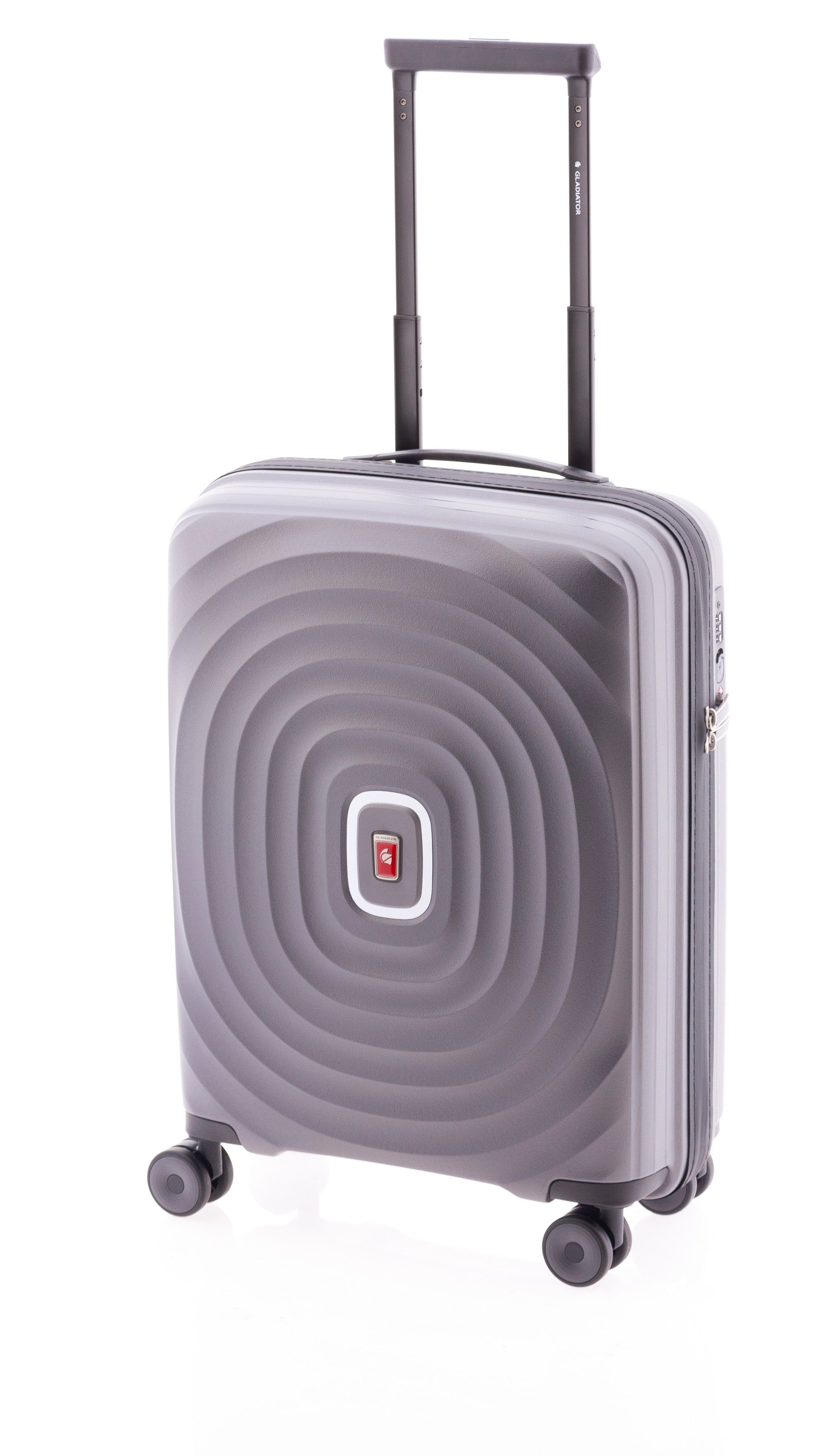Class-Koffer nur 55 unzerstörbar, Farben cm, fast Handgepäck-Trolley grau 2 High kg, 3 GLADIATOR