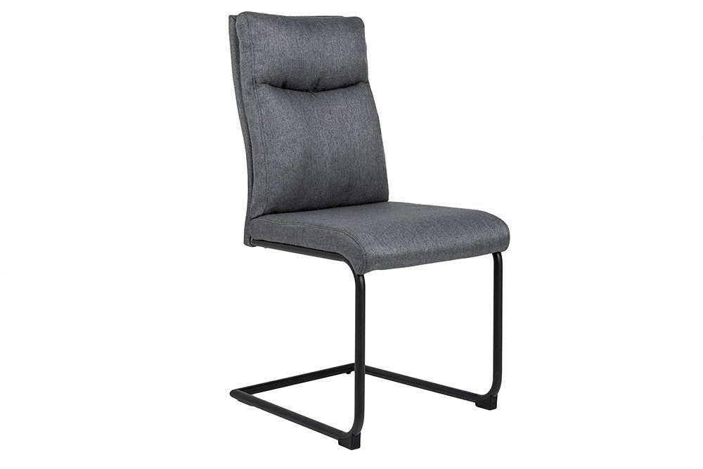 riess-ambiente Freischwinger COMFORT grau, Esszimmer · Webstoff · Metall · Modern Design