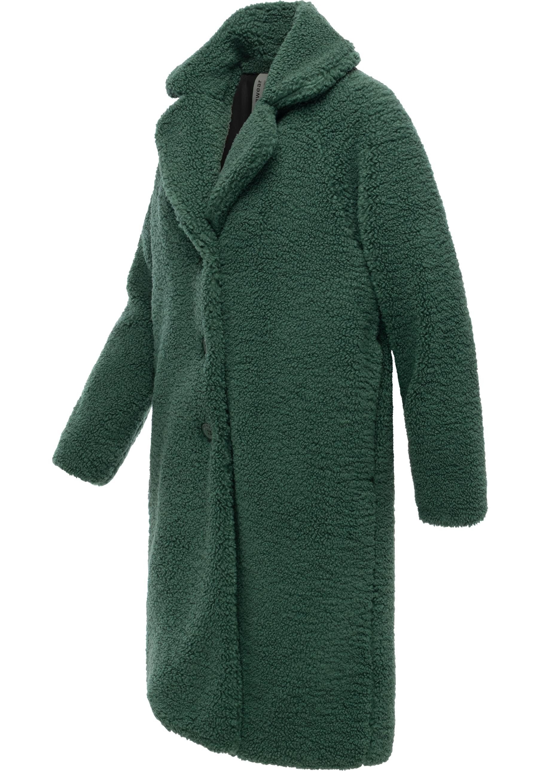 Ragwear Fellimitatmantel Tedyco YOUMODO flauschige Übergangsjacke aus kuscheligem Teddyfleece