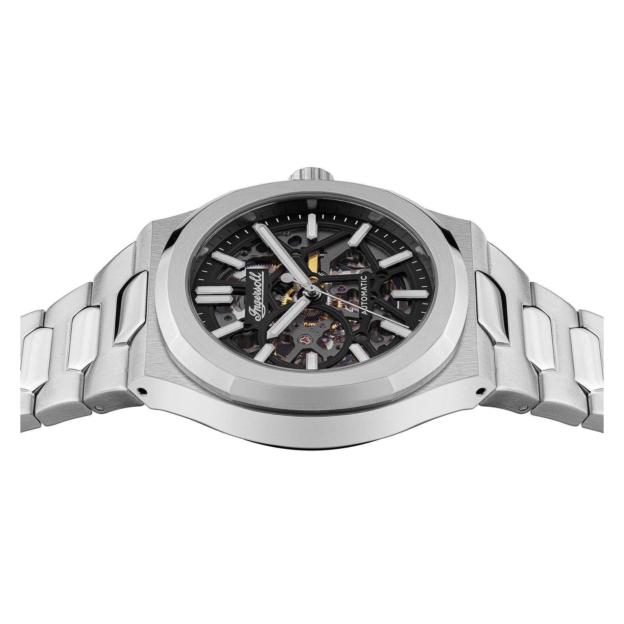 Ingersoll Automatikuhr The Catalina I12501, Armbanduhr, Herrenuhr, Mechanische Uhr, Edelstahlarmband, analog