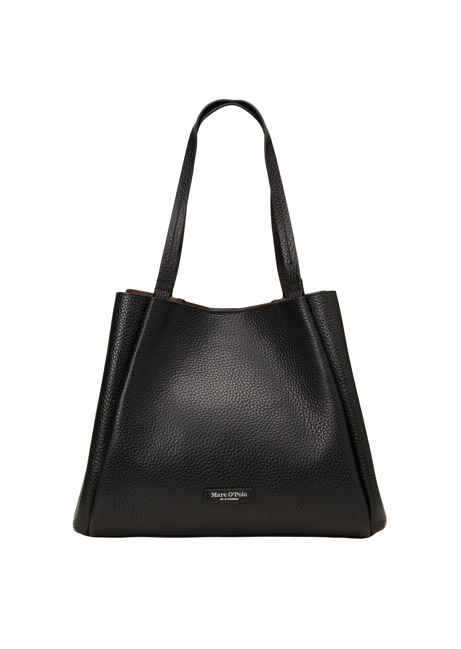 Shopper aus genarbtem Rindleder
