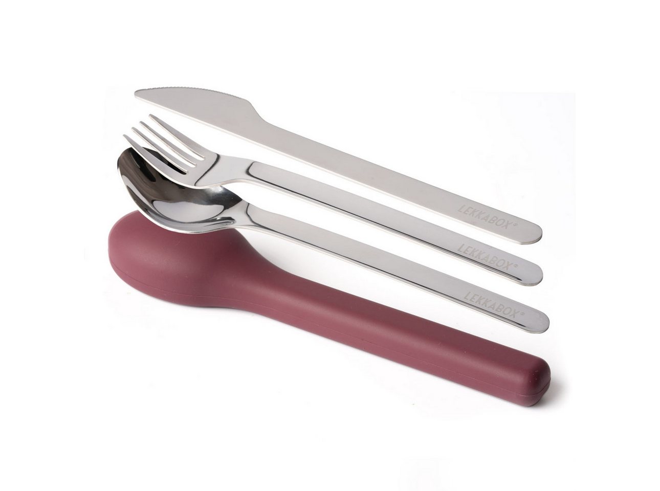 LEKKABOX Besteck-Set Besteck To Go - Reisebesteck mit Etui - Edelstahl Messer Gabel Löffel, 1 Personen, Reisebesteck mit Etui – hygienisch & platzsparend verstaut