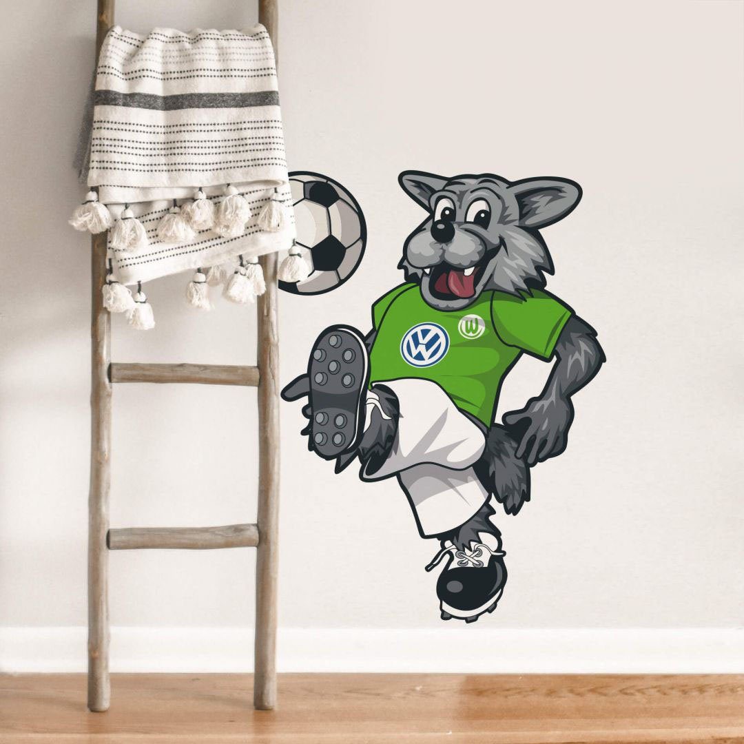 Wall-Art Wandtattoo Fußball VfL (1 St) Wolfsburg Wölfi