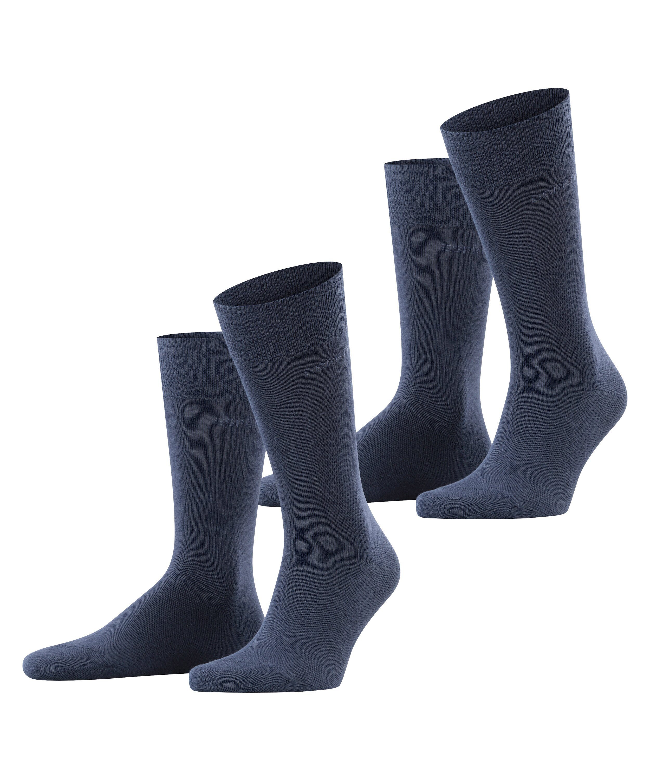 Esprit Socken Esprit Basic Uni 2-Pack Herren (2-Paar) mit hohem Baumwollanteil