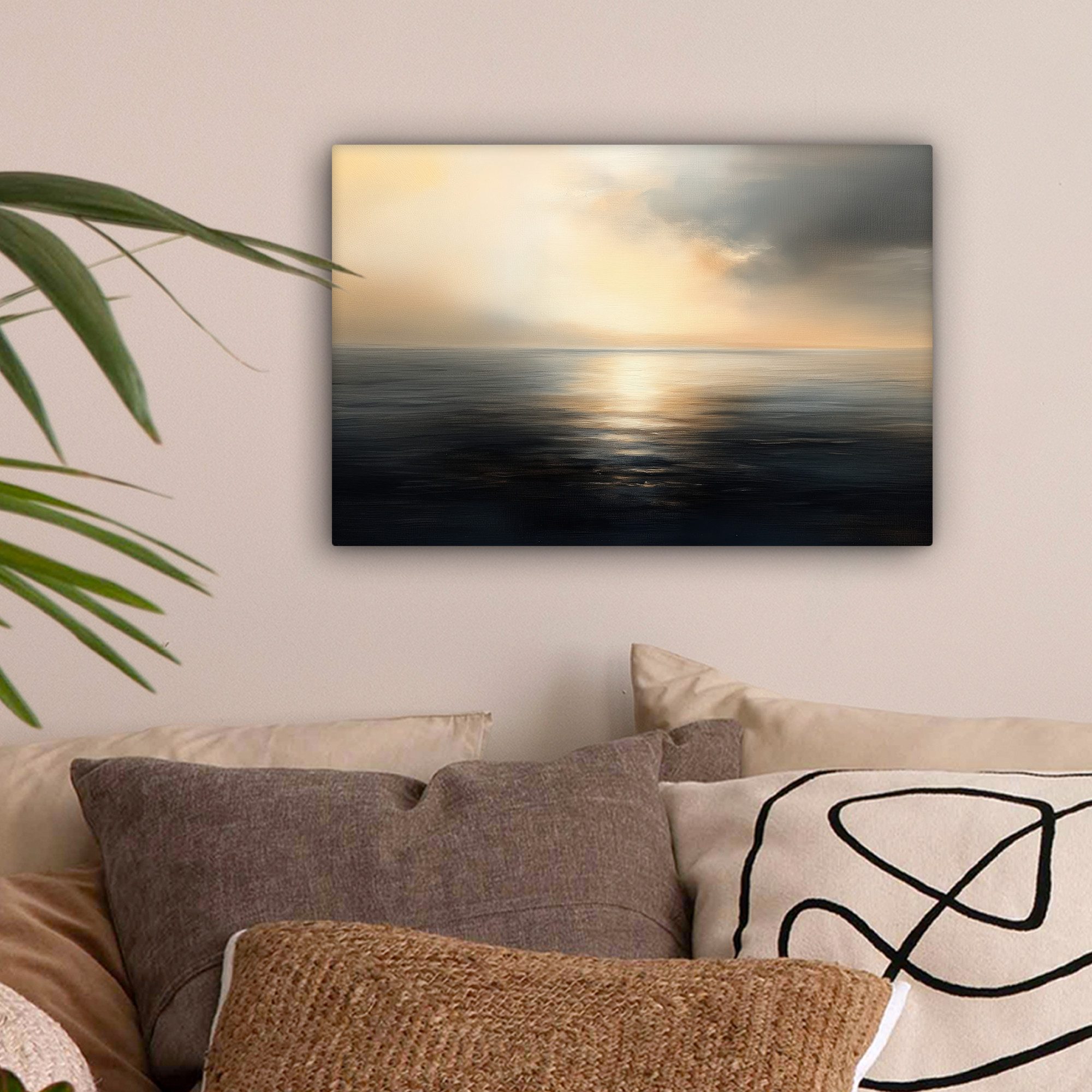 OneMillionCanvasses® Leinwandbild Sonne - Horizont - Meer, Fotodruck (1 St) günstig online kaufen