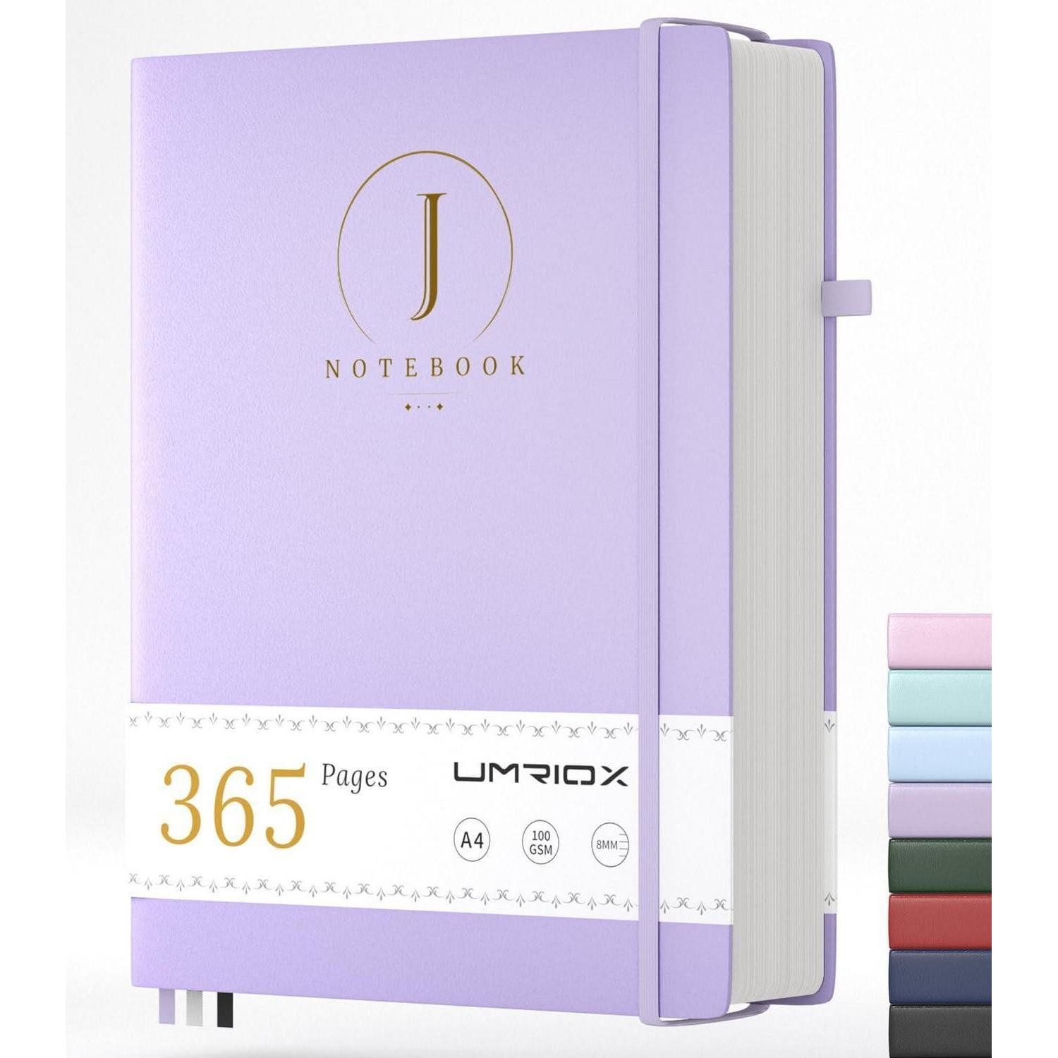 LuxusKollektion Notizbuch Notizbuch A4 Liniert Lila Hardcover 365 Seiten