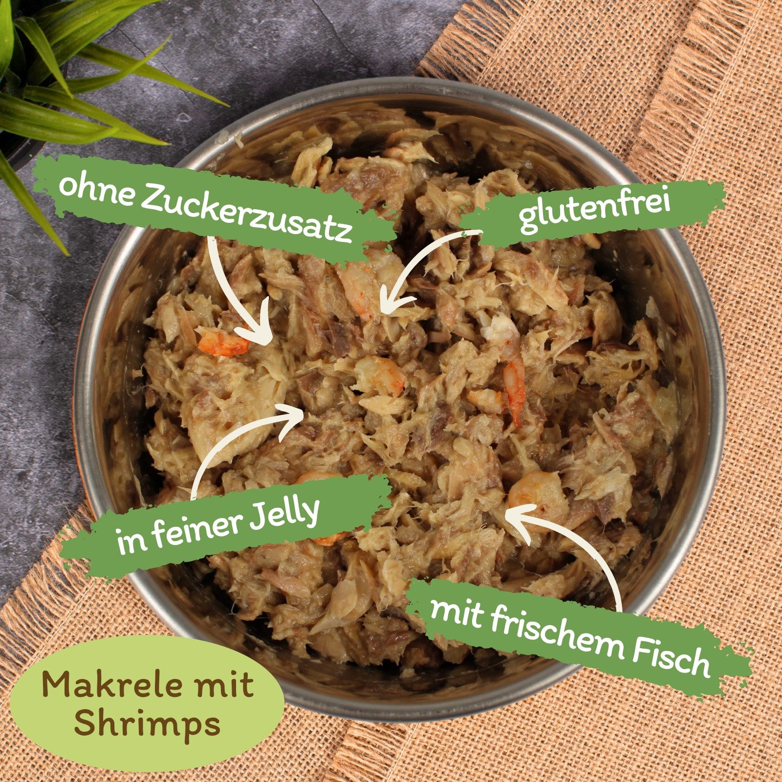 Lecker.Pet 24 x 85 g Lecker.Pet® Surf'n'Turf Pouches Katzenfutter in feiner Jelly Fisch, Nassfutter für: Katze