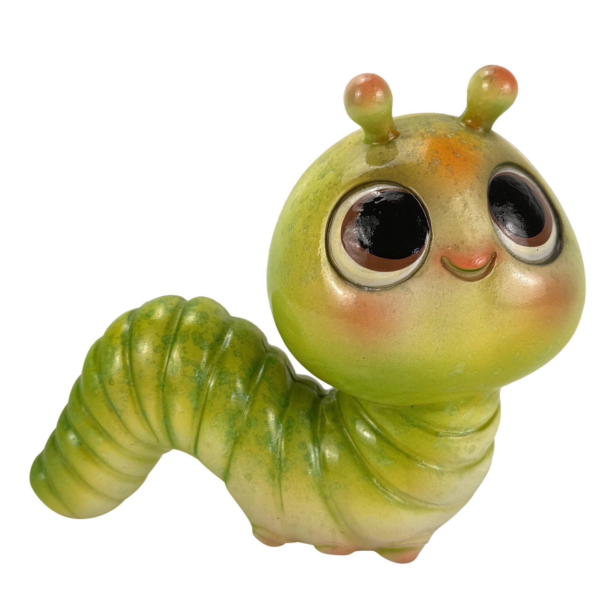 Online-Fuchs Gartenfigur Regenwurm, Raupe für außen - farbenfrohe Deko Figuren, Tiere, (farbenfroh, süßes Design), aus langlebigem Kunstharz gefertigt, wetterfest - 15 bis 18 cm groß