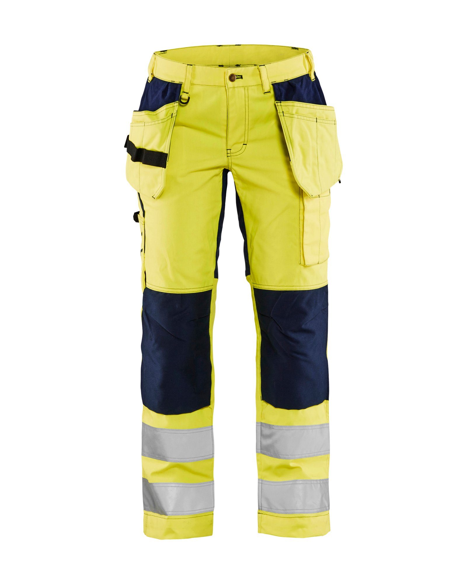 BLÅKLADER Arbeitsbundhose Damen High Vis Arbeitshose mit Stretch (1-tlg) gelb/marineblau