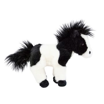 Teddys Rothenburg Kuscheltier Kuscheltier Pferd schwarz/weiß stehend 20 cm (Stoffpferd Ponys Plüschpferd, Fohlen aus Plüsch)