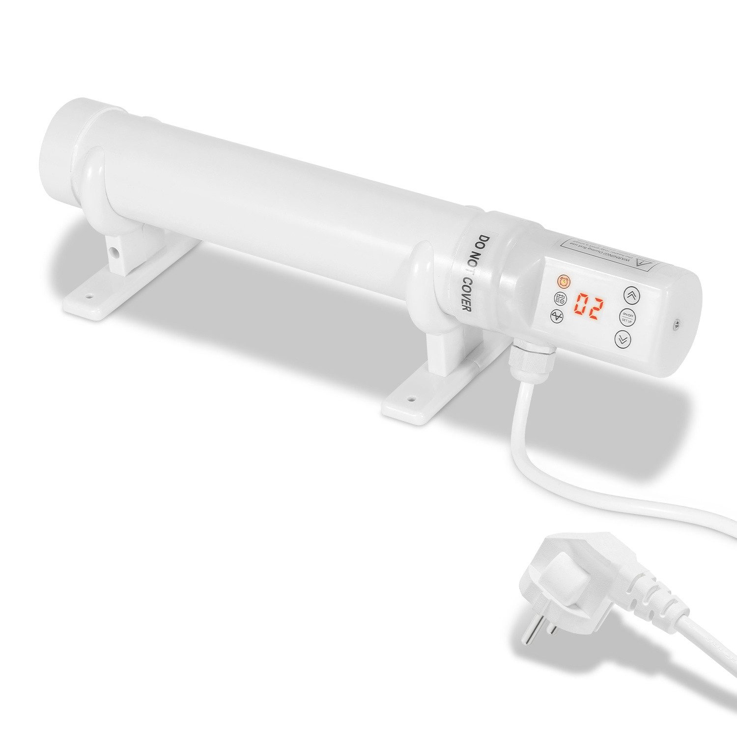 Clanmacy Heizgerät Elektrische Gewächshausheizung 60 W mit Timer, Rohrheizung 340 mm, 60 W