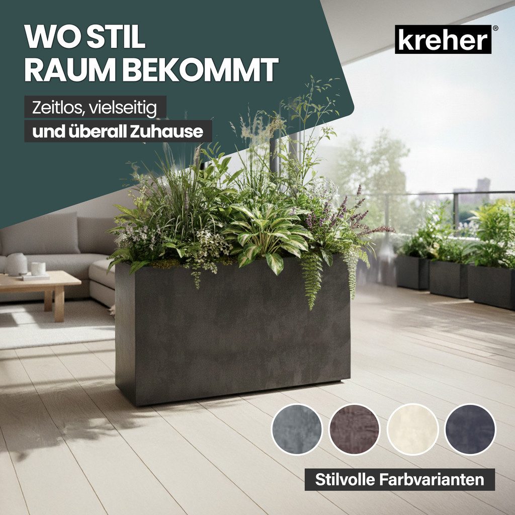 Kreher Pflanzkübel 'Millennium Fence', XXL Sichtschutz in verschiedenen Farben (1 St)
