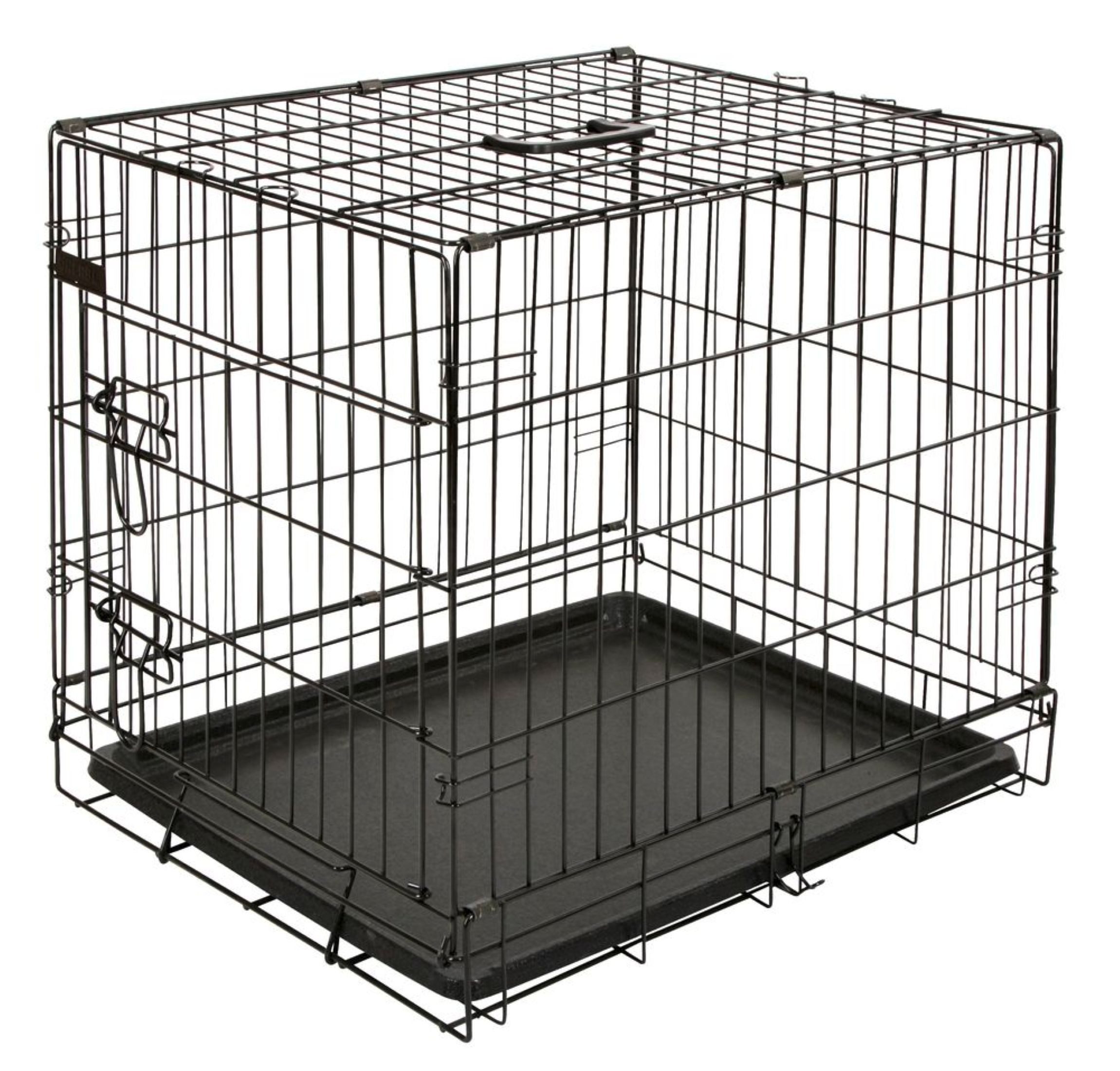 Kerbl Tiertransportbox Kerbl Gittertransportbox klappbar schwarz 63x48x57cm 1 Tür 81364
