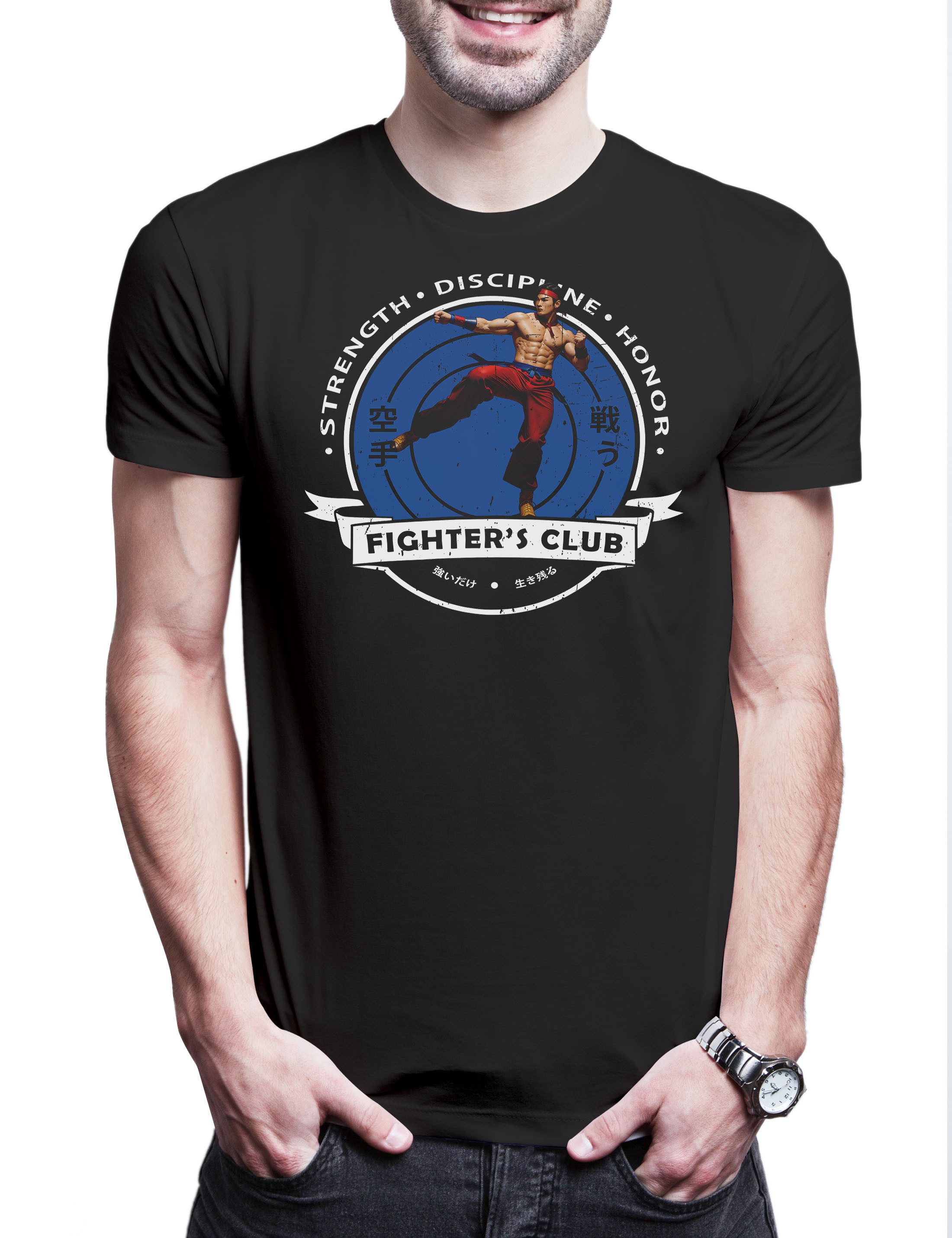Print-Shirt Fighter's Club Kang II Herren T-Shirt Gamer Mortal MK Kung Fu Kombat