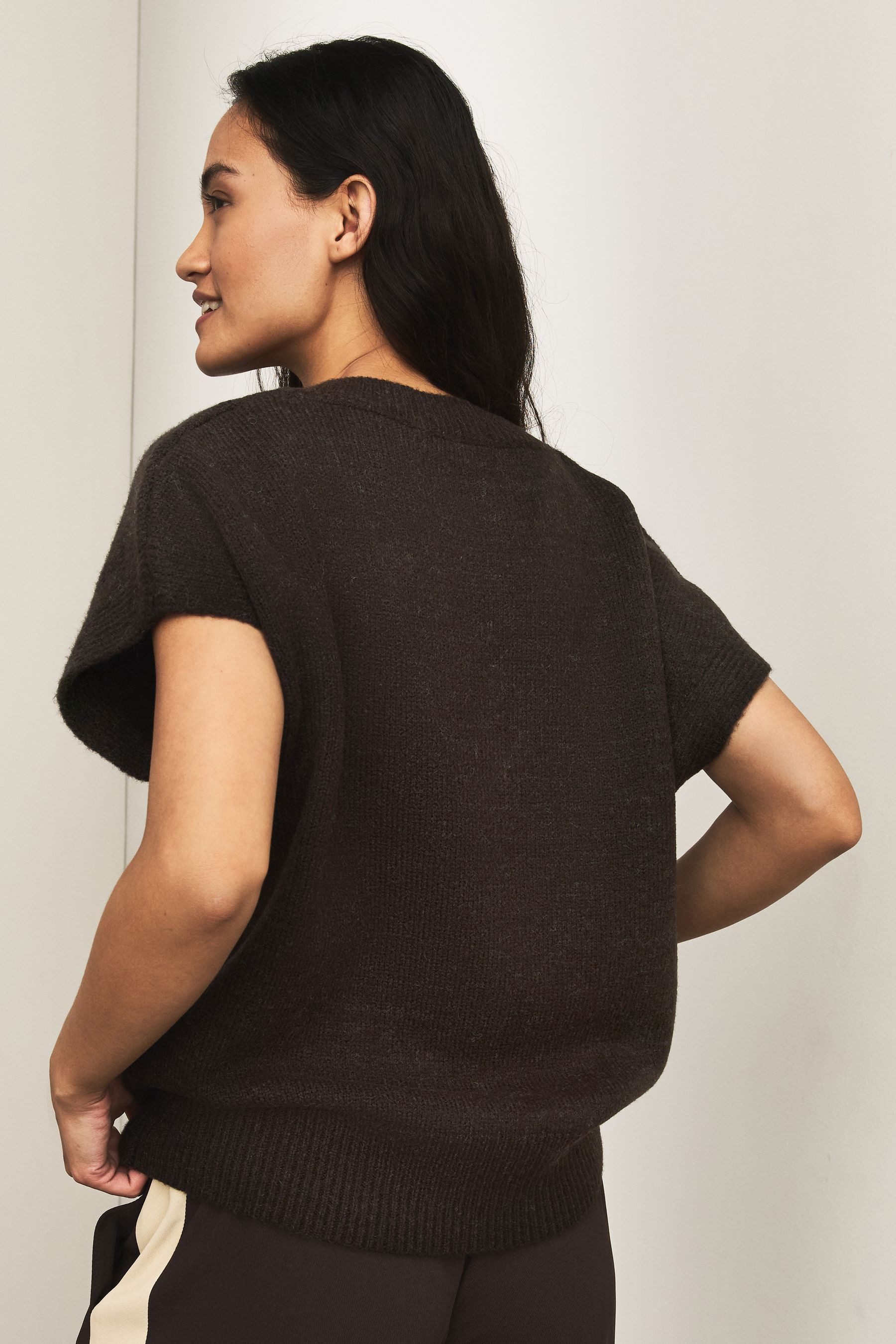 Next Pullunder Gestrickter Cover-up, tief angesetzte Schultern (1-tlg)