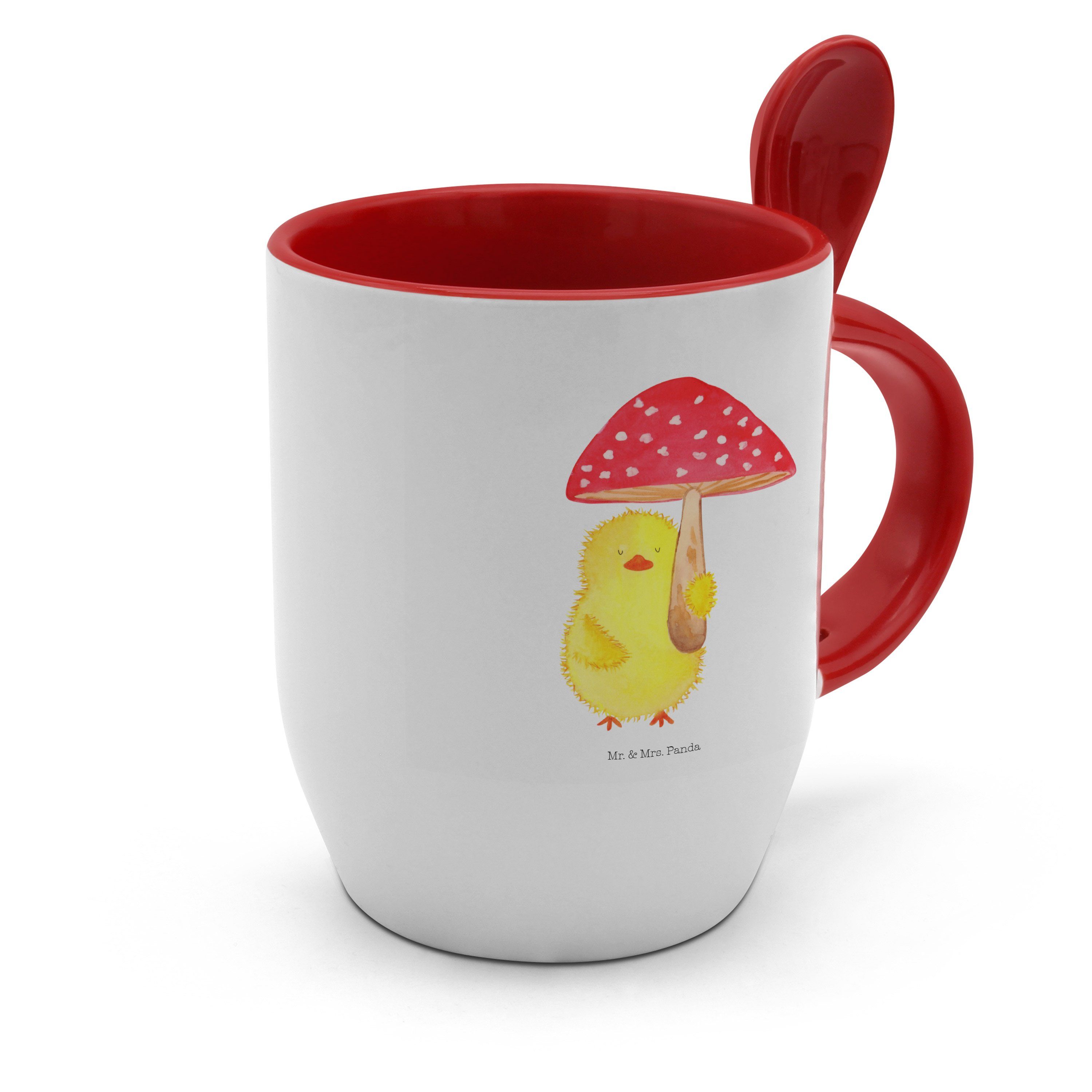 - Ostergeschenke, Weiß Geschenk, & Tasse Küken Fliegenpilz Mrs. Mr. Panda Keramik - Kaffeebe, Tassen,