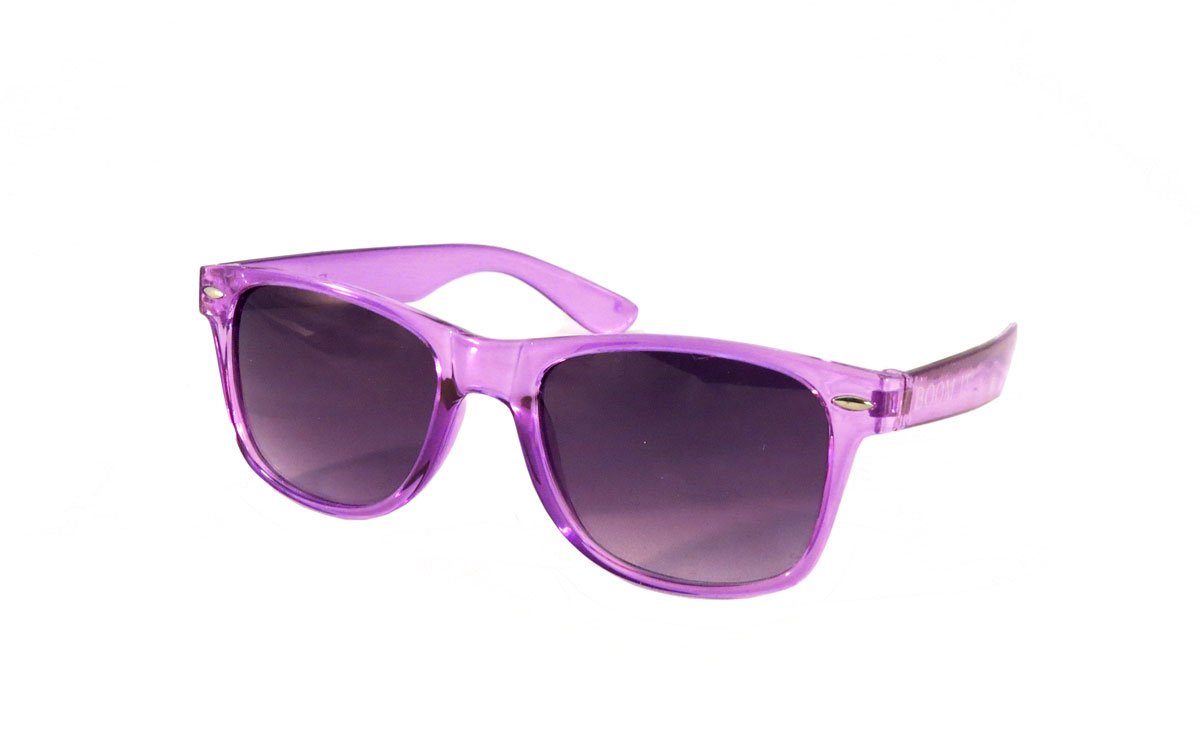 Sonia Einfarbig Sonnenbrille Partybrille lila Spaß Sonnenbrille Fasching Transparent Onesize Originelli