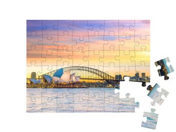 puzzleYOU Puzzle Weltberühmte Skyline von Sydney in Australien, 48 Puzzleteile, puzzleYOU-Kollektionen Sydney, Australien, Städte Weltweit