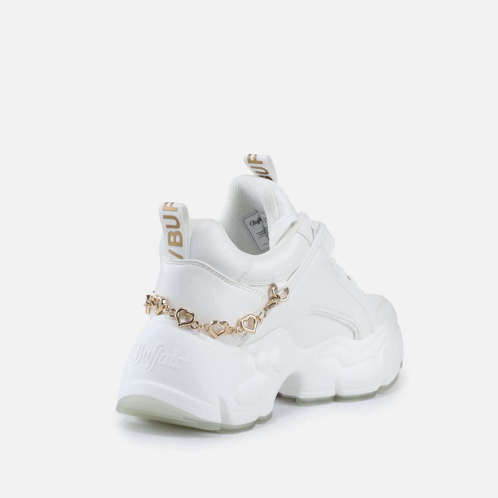 Buffalo BINARY HC Plateausneaker Chunky-Sneaker mit Zierkette und Herz-Anhänger