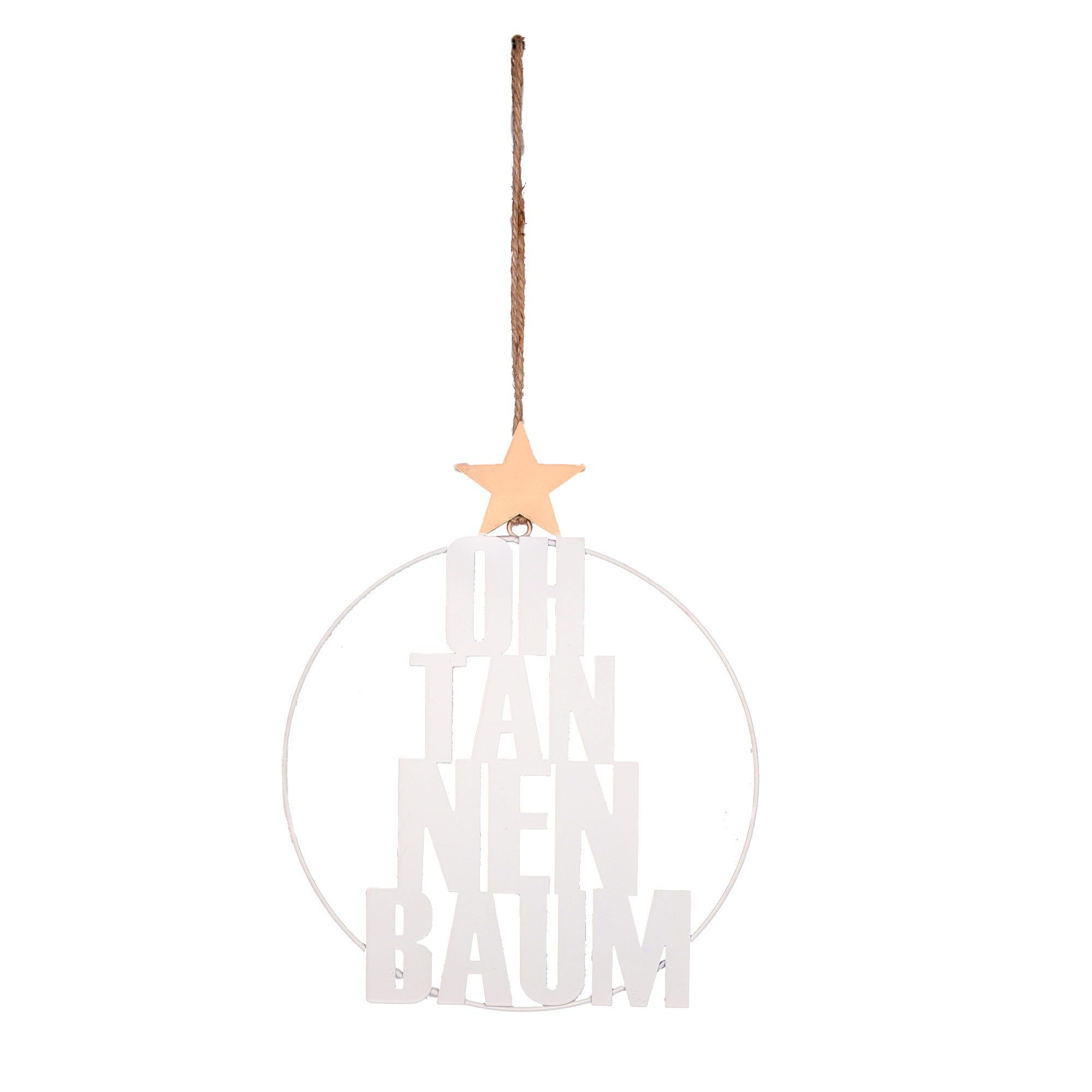 UNUS HOME Deko-Buchstaben Aufhänger OH Tannenbaum (25cm), Hängedeko Wanddeko Fensterdeko Flurdeko Weihnachten