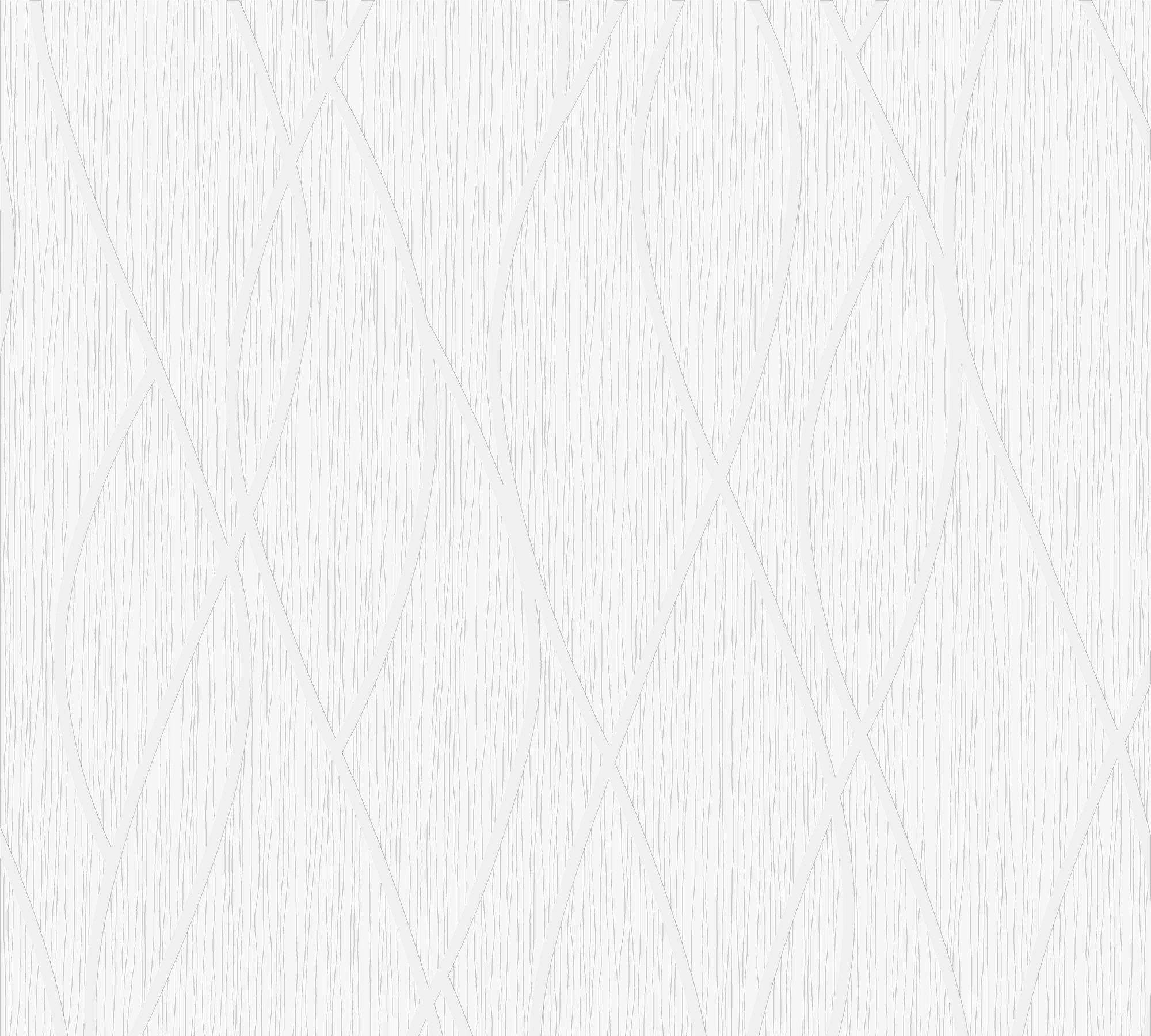 A.S. Création Strukturtapete Black and White, strukturiert, einfarbig, Unitapete Tapete Geometrisch Weiß | Vinyltapeten