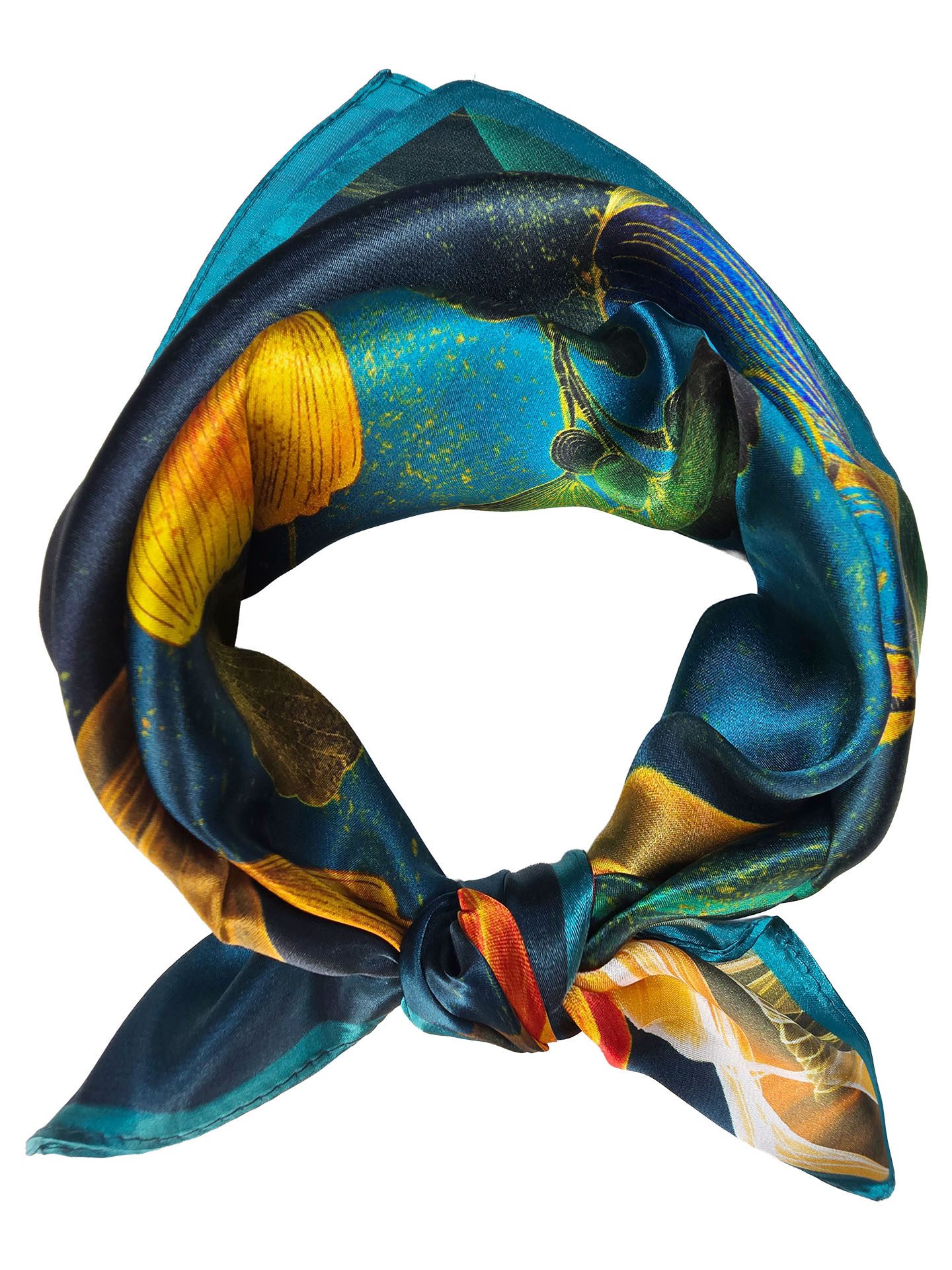 Moschen-Bayern Halstuch Halstuch Damen Nickituch Seidentuch Seidenhalstuch Blau Bunt