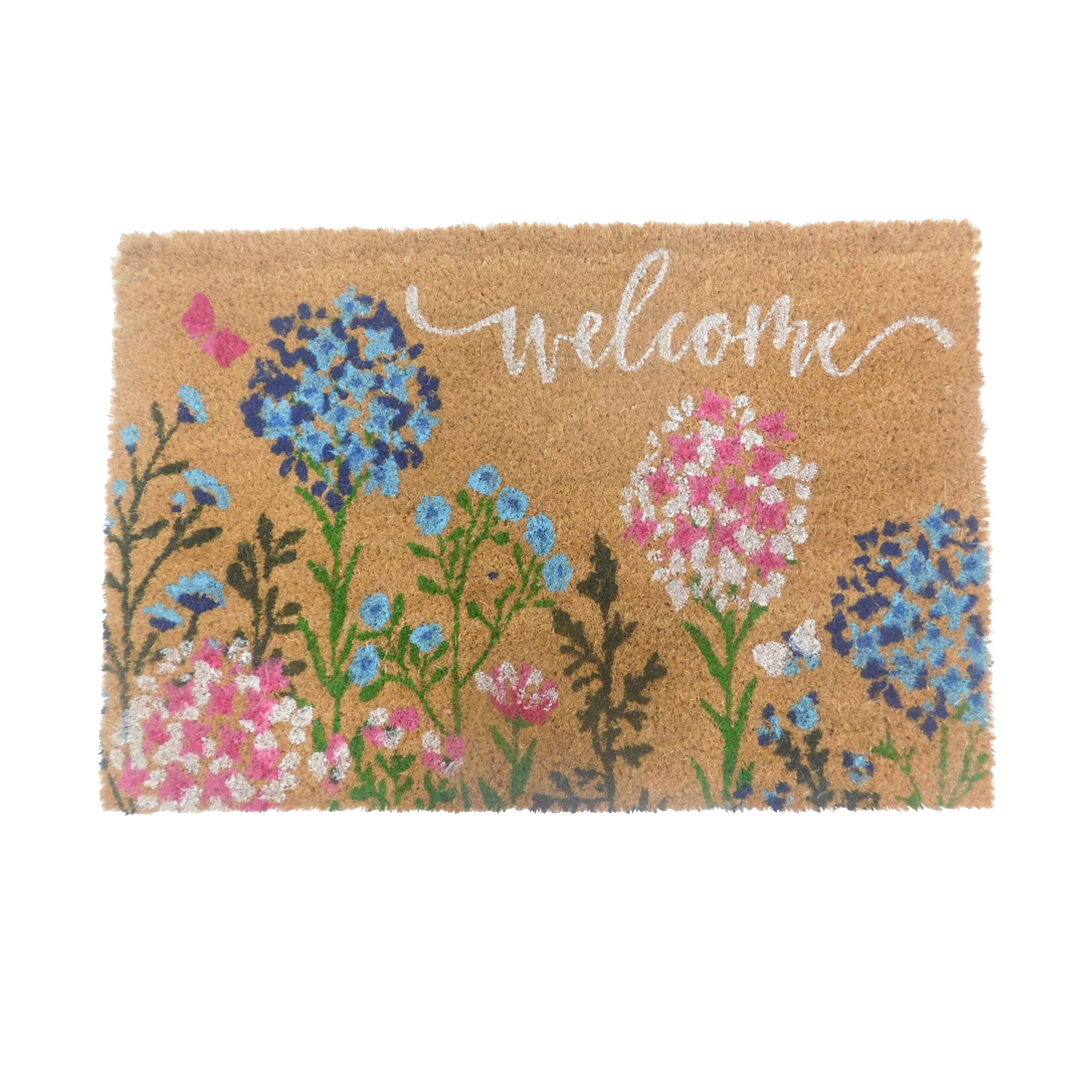relaxdays Fußmatte Kokos Fußmatte Begrüßung, rechteckig, Höhe: 15 mm, D günstig online kaufen