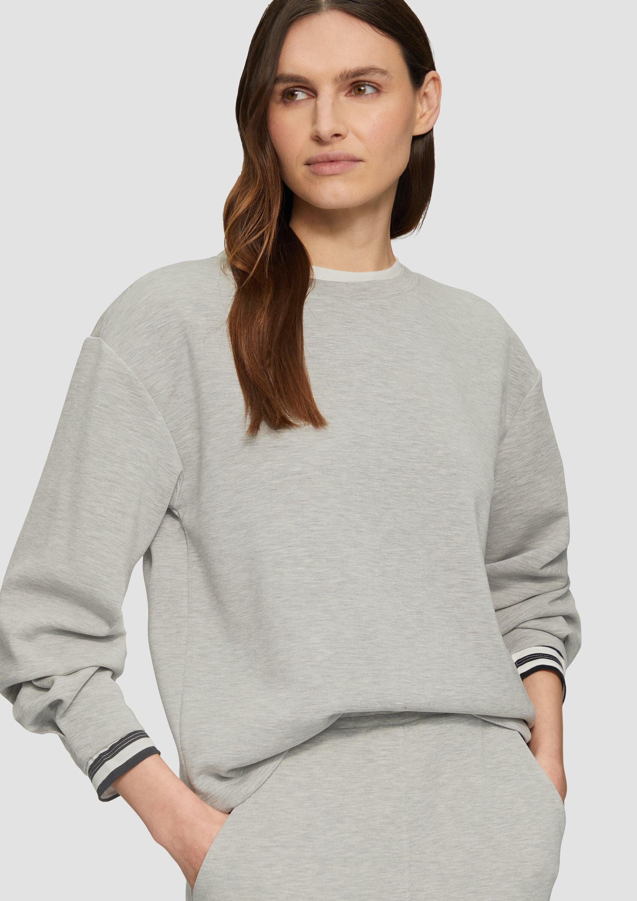 s.Oliver Sweatshirt Sweatshirt Scuba-Sweatshirt aus Modalmix mit Faltendeta günstig online kaufen