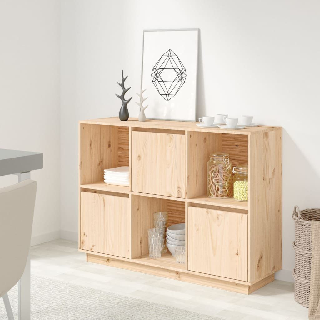 vidaXL Sideboard NA Sideboard 110,5x35x80 cm Massivholz Kiefer