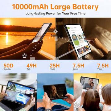 OUKITEL RT5 Tablet (10,1", 256 GB, Android 13, 2,4G+5G, Outdoor Tablet 10000mAh,FHD (1TB Erweiterbar) 16MP+16MP Kamera IP68)