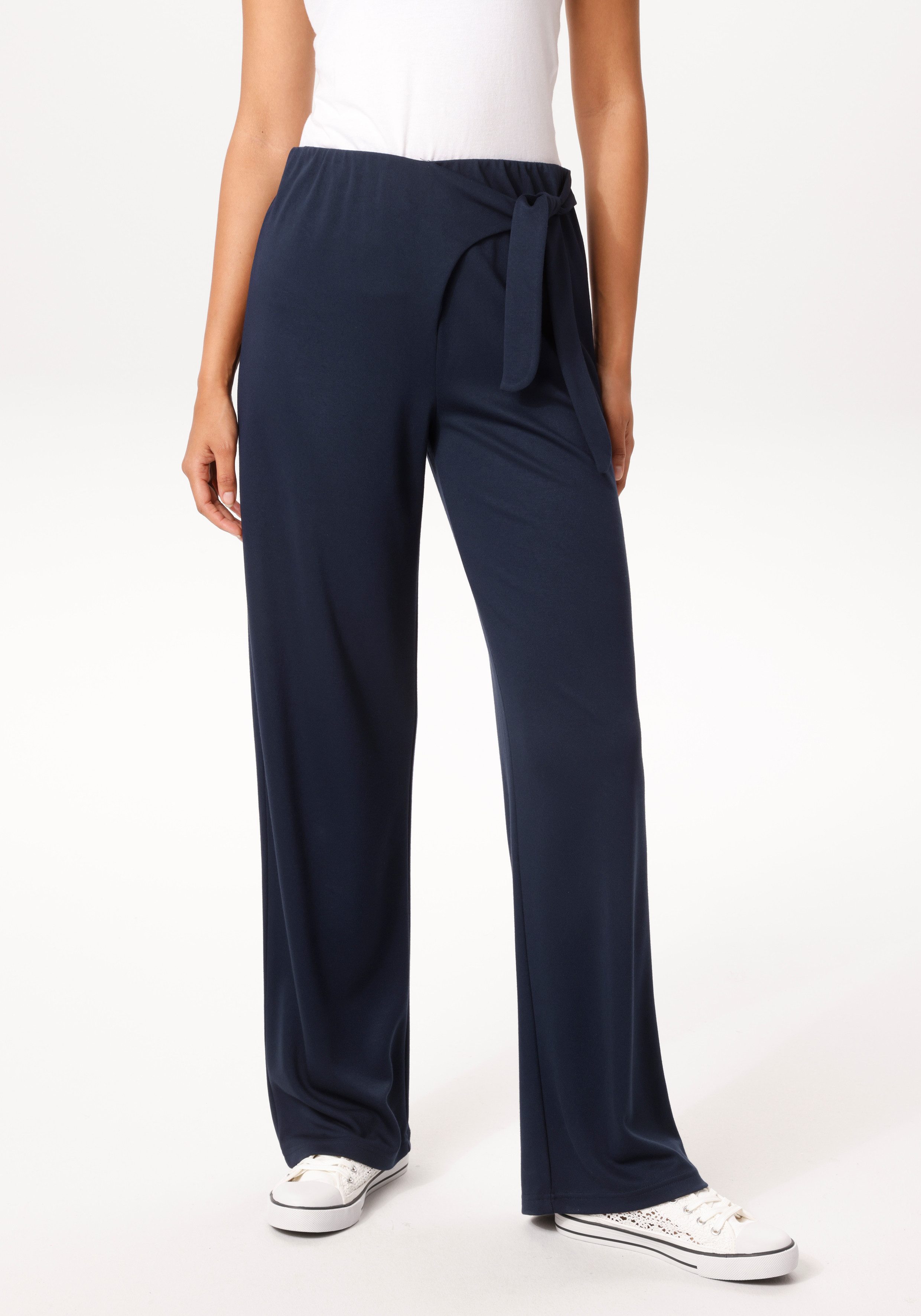 Aniston CASUAL Schlupfhose mit seitlichem Bindeband - NEUE KOLLEKTION günstig online kaufen