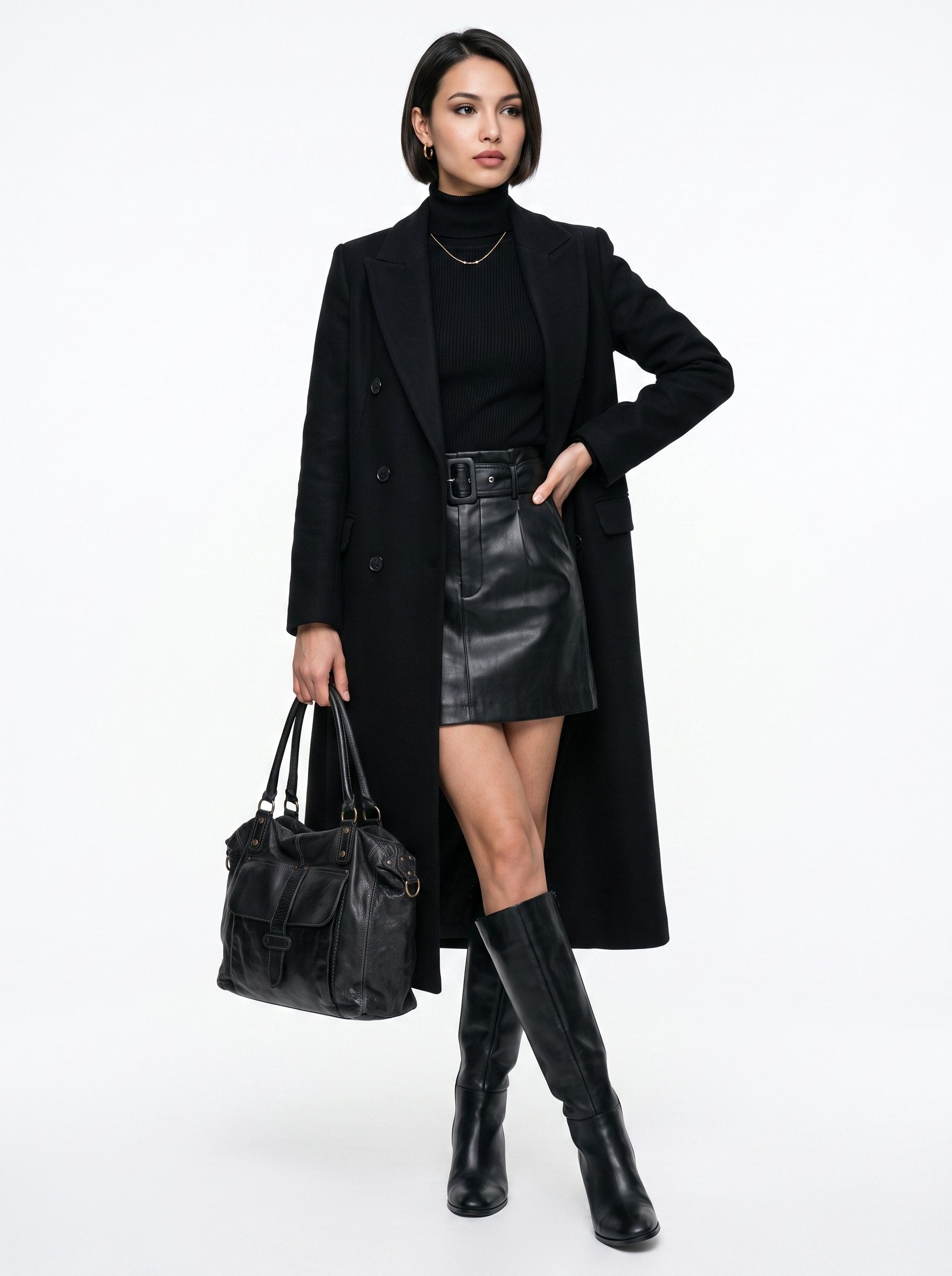 forty° Shopper, echt Leder, Made in Italy