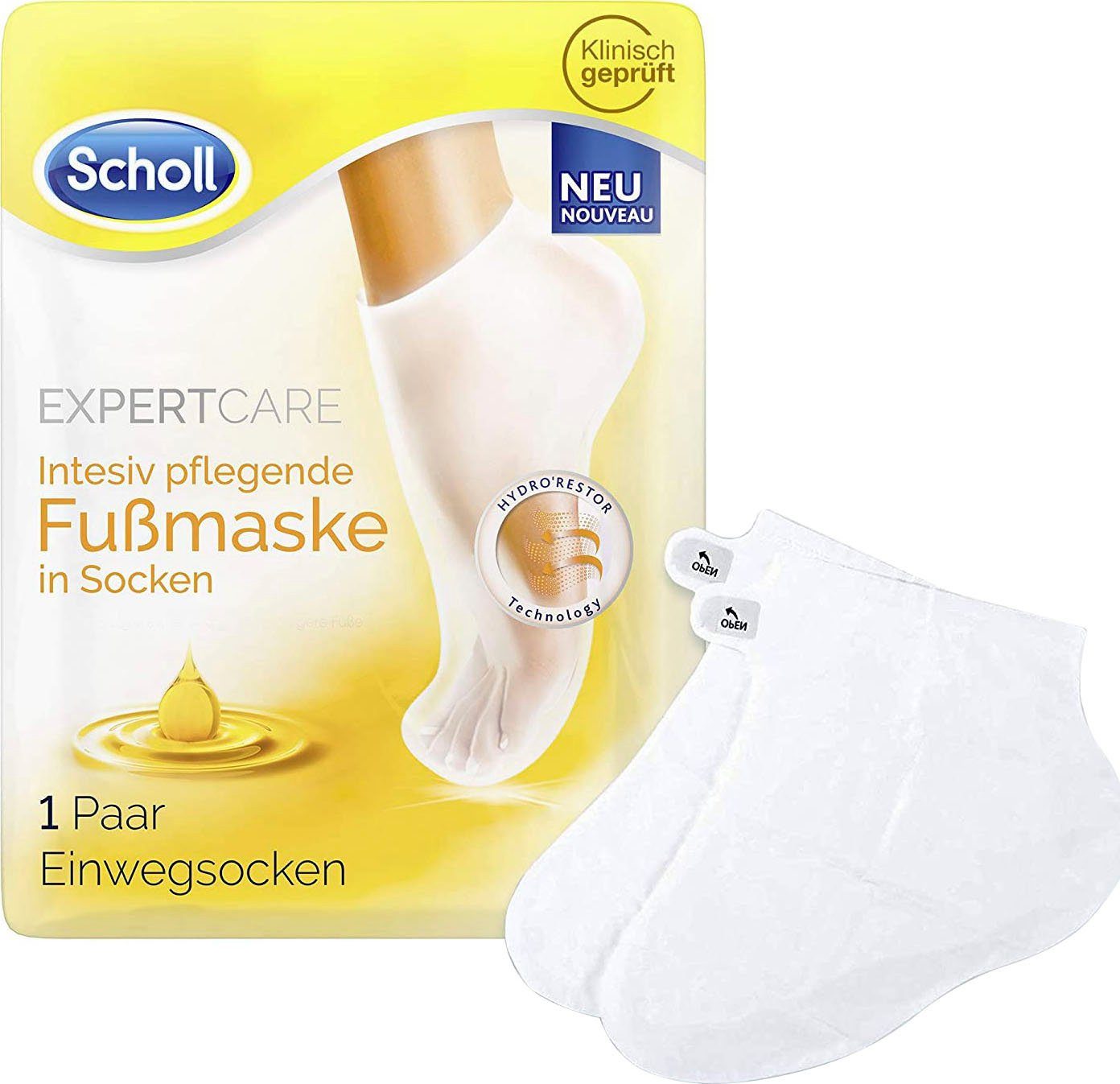 intensiv in wertvollen 3 Scholl ExpertCare, Fußmaske Socken pflegend Ölen mit