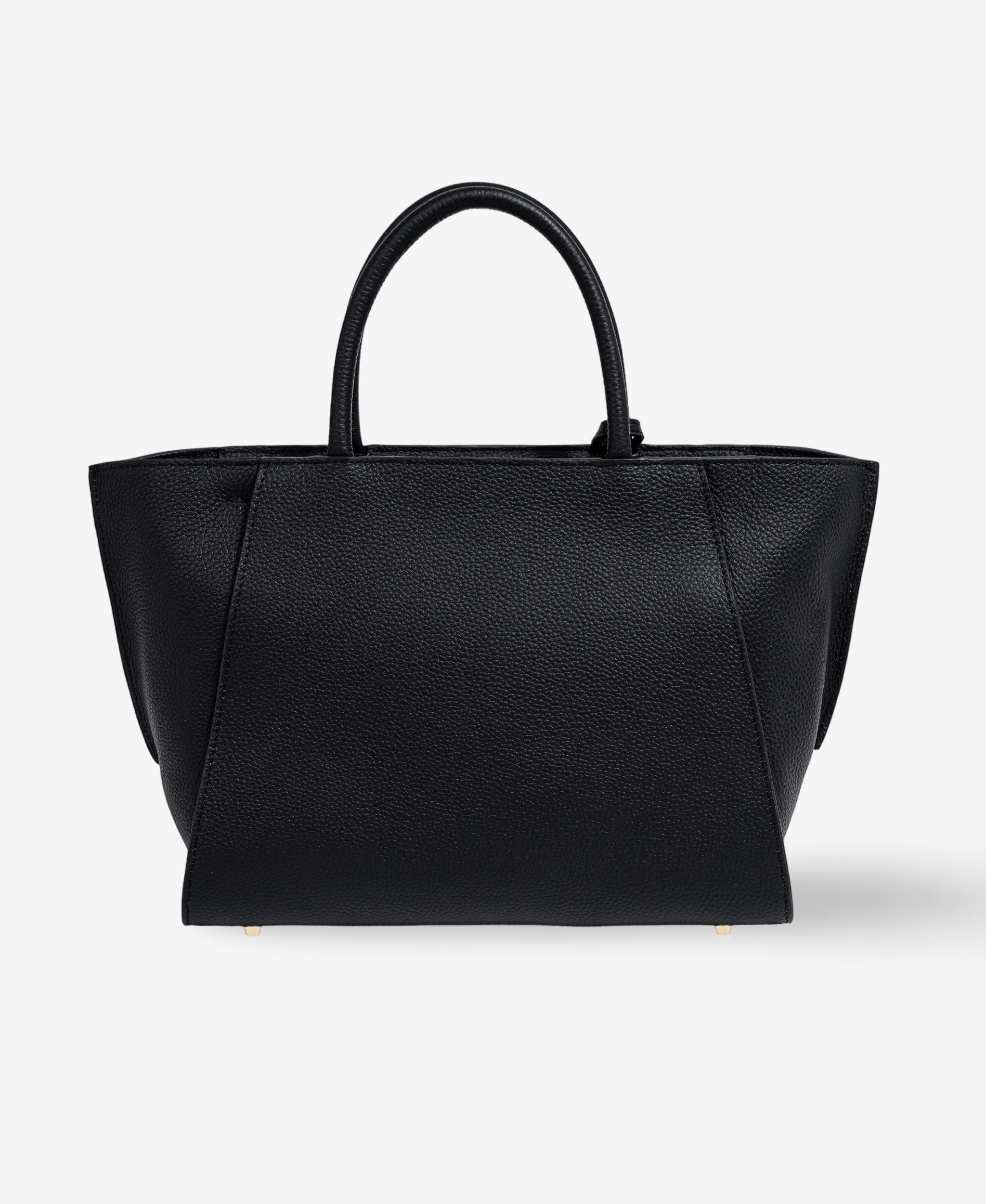 GLAMIRA Handtasche Lysandra Schwarzer Shopper (1-tlg), echt Leder, mit geräumigem Hauptfach