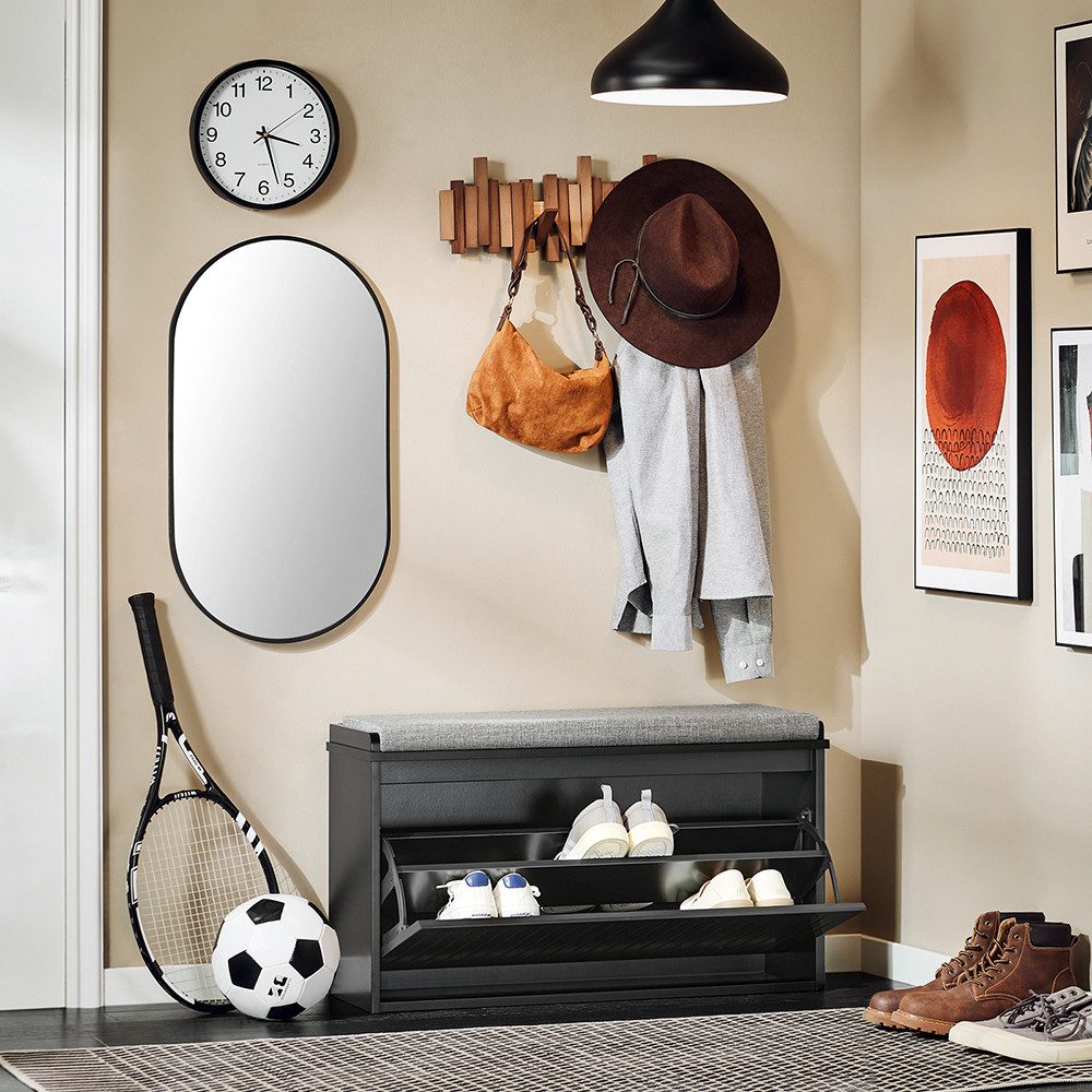 SoBuy Schuhkipper FSR98, Schuhregal Garderobenbank für Flur, Wohnzimmer, Sc günstig online kaufen