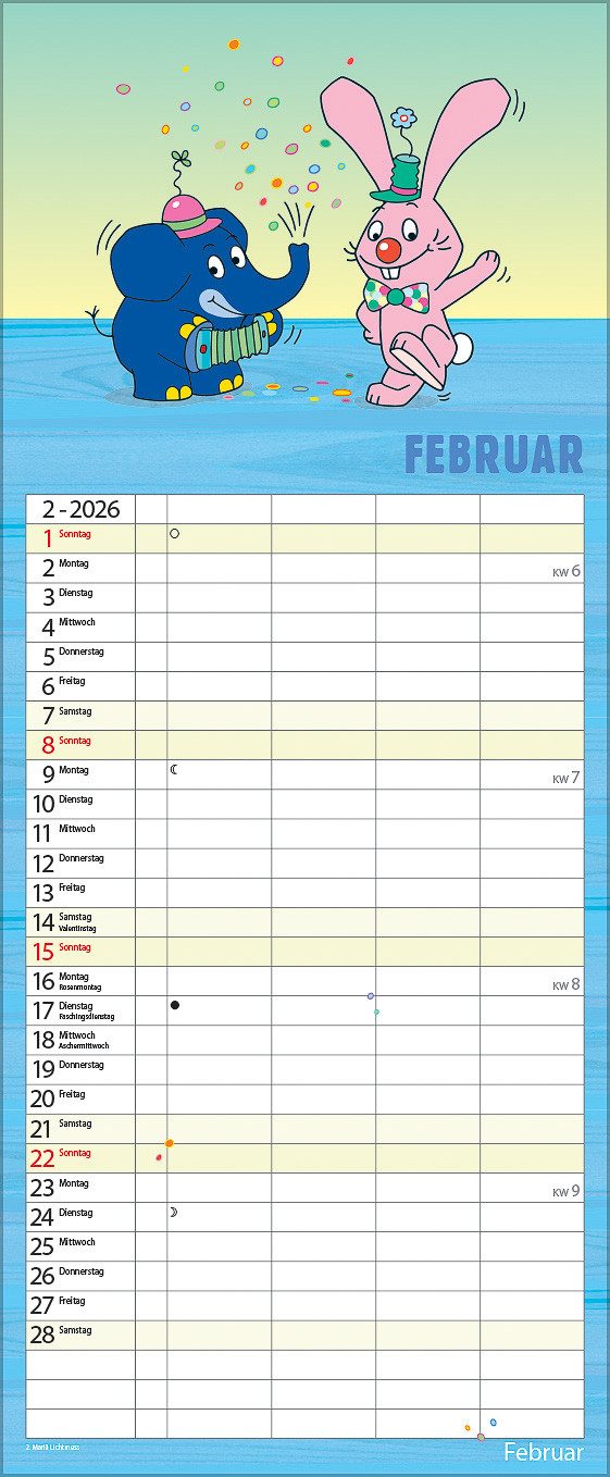 Korsch Verlag Familienkalender Korsch Kalender Der echt elefantastische Familienplaner 2026