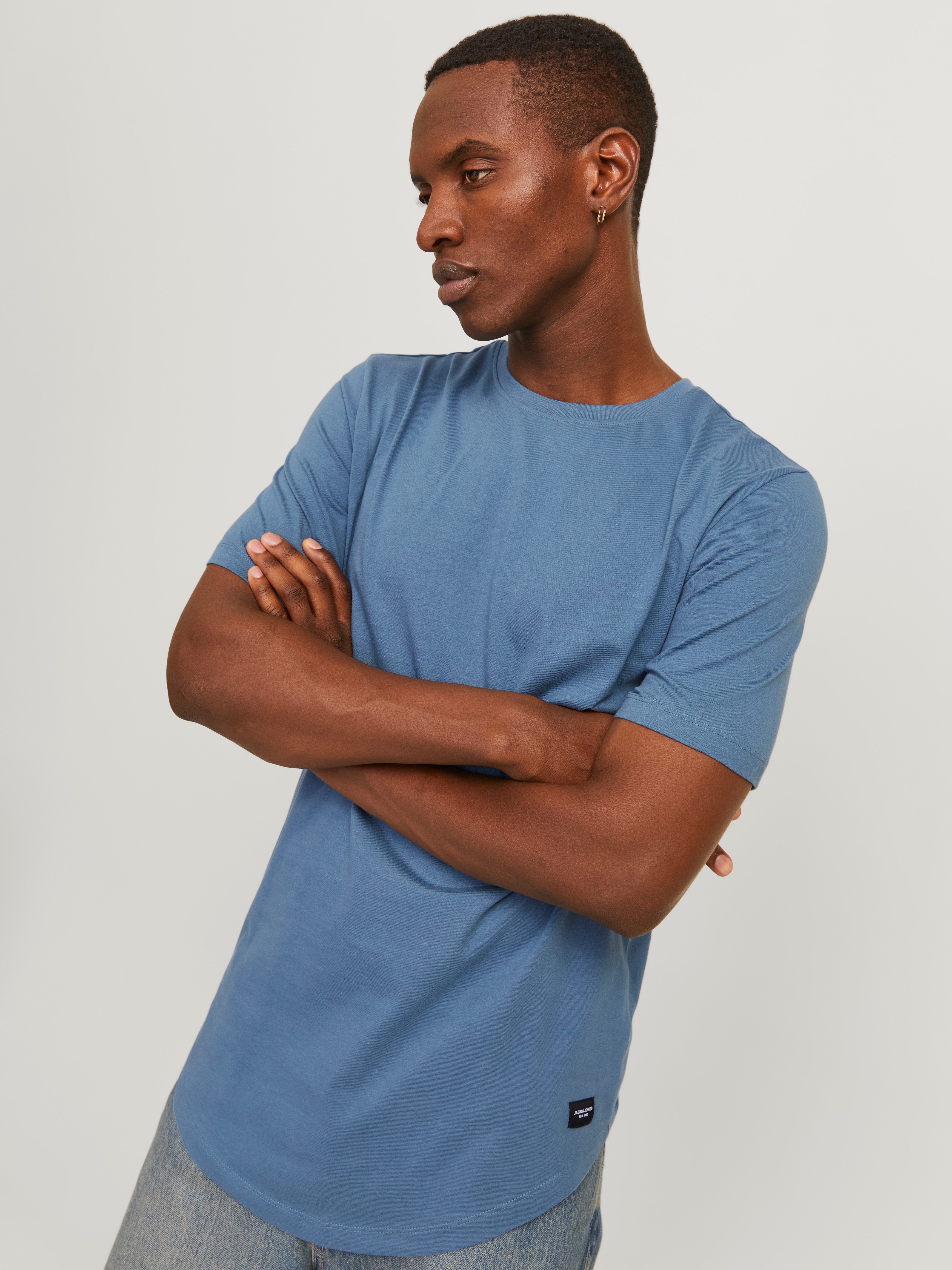 Jack & Jones Rundhalsshirt JJENOA TEE SS CREW NECK NOOS mit abgerundetem Sa günstig online kaufen