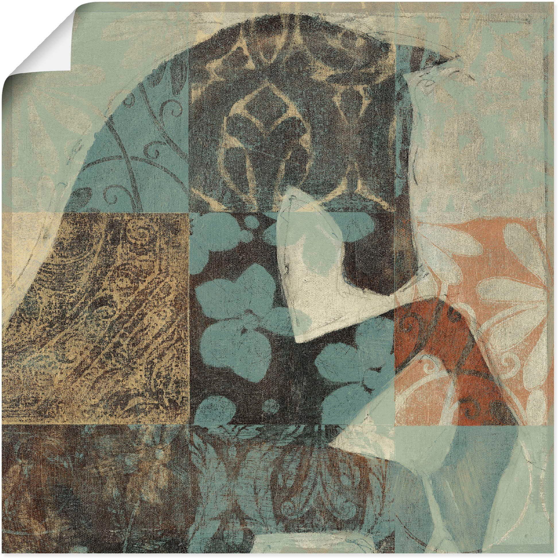 Artland Wandbild Gemustertes Pferd II, Haustiere (1 St), als Leinwandbild, Poster in verschied. Größen