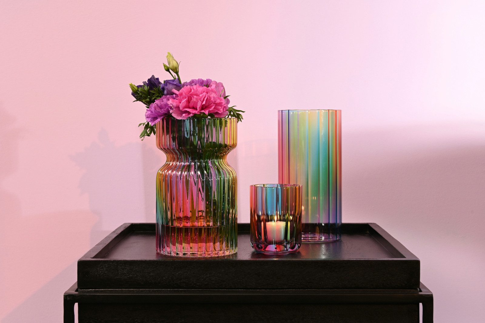 Giftcompany Dekovase Jacquard Vase Streifen mehrfarbig günstig online kaufen