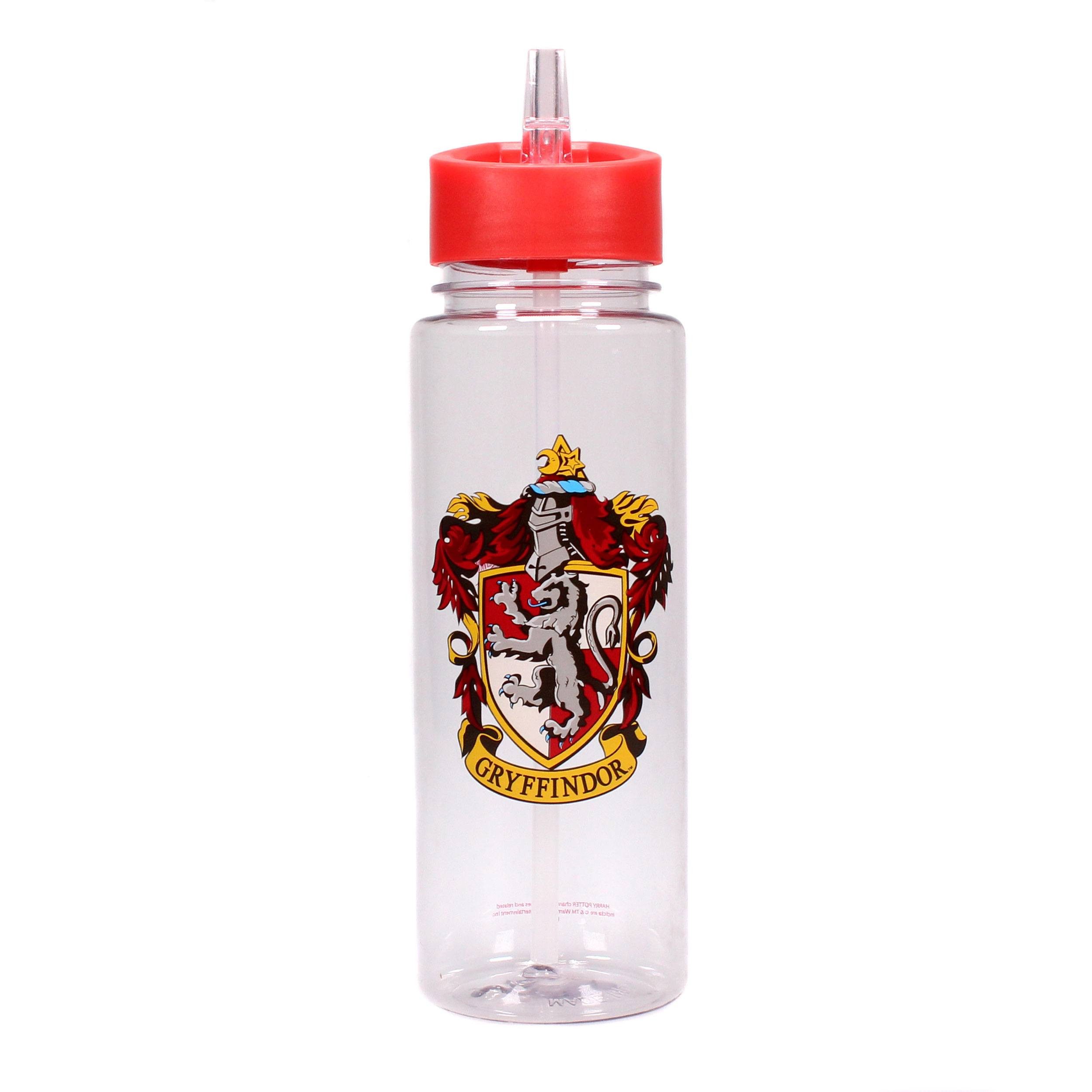 Half Moon Bay Trinkflasche Harry Potter Trinkflasche Gryffindor, Mit Schraubverschluss, Trinkhalm und Tragegriff