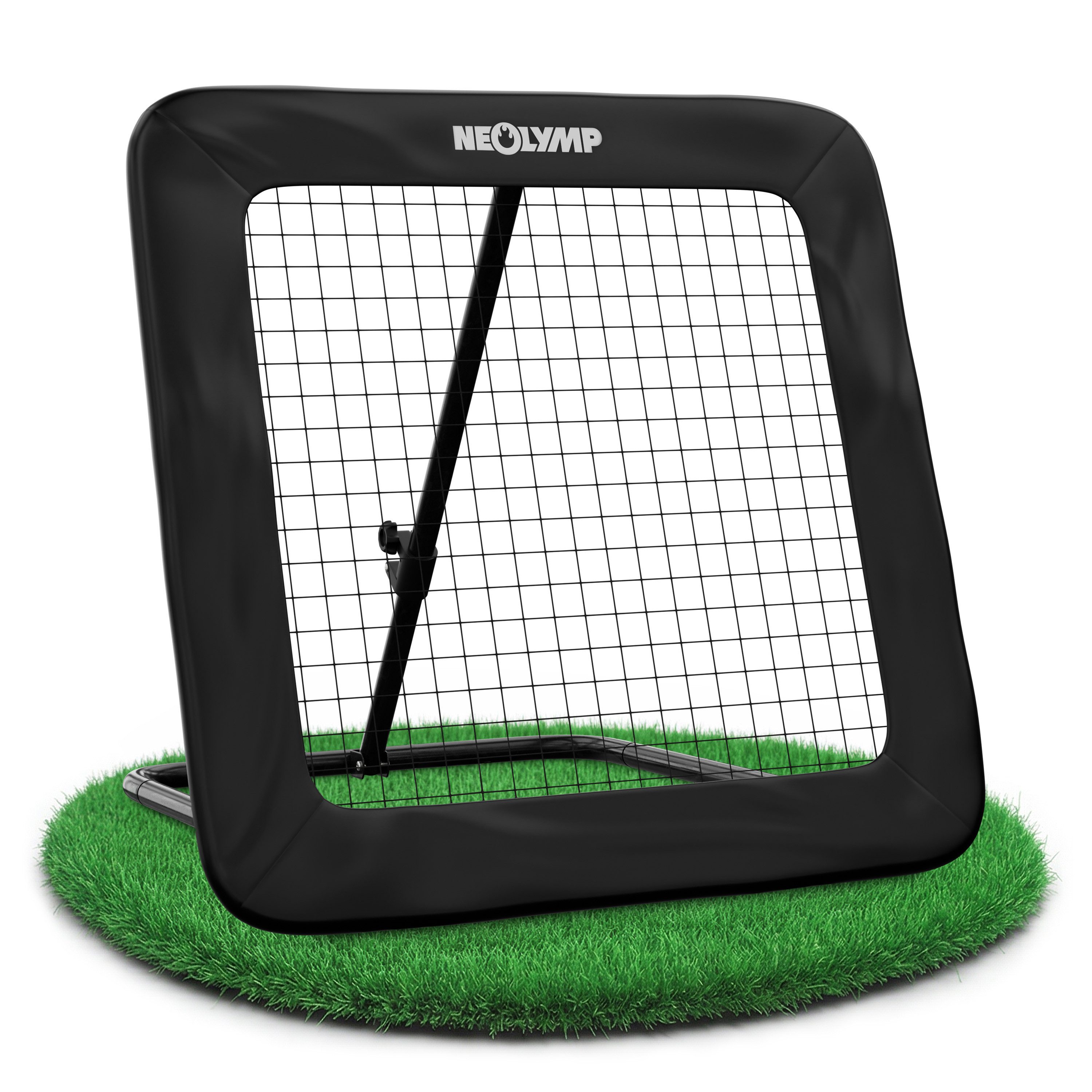 NEOLYMP Rebounder für Fußball – Stufenlos verstellbar für intensives Training, (Rebounder – für Schusstechnik, Pässe & Ballannahme), Fußball Trainingszubehör mit Metallrahmen – für drinnen und draußen