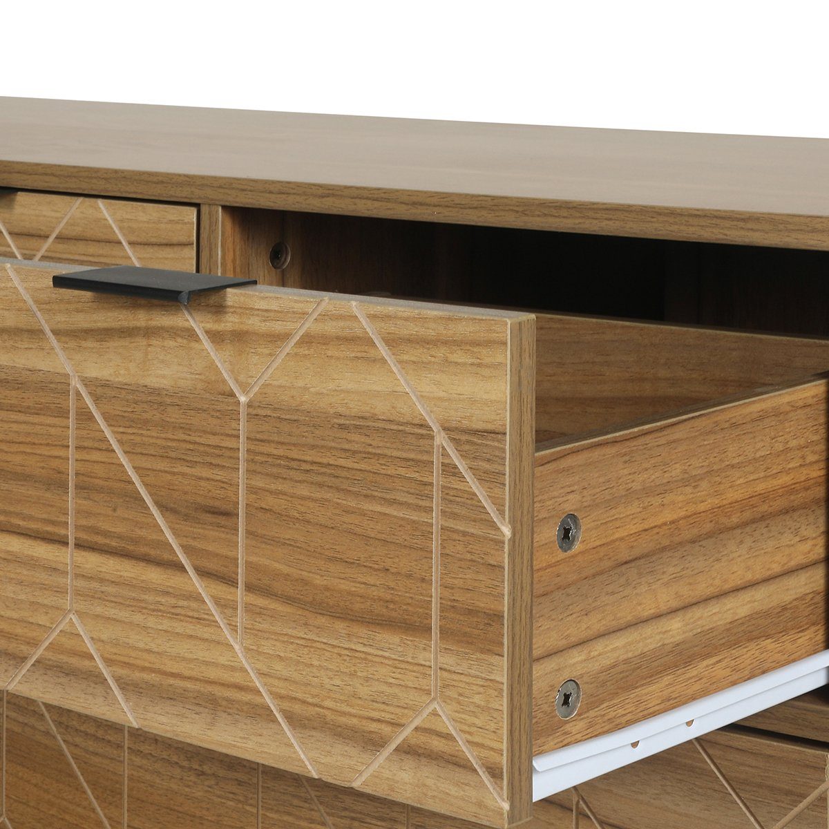 Kommode (Sideboard), Schrank mit 7 Schubladen für Schlafzimmer & Wohnräume, Breite 120cm